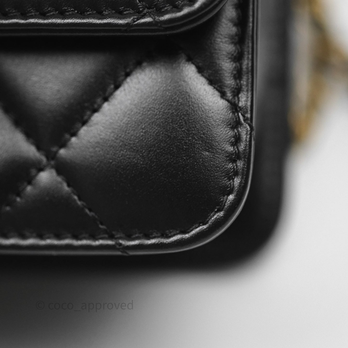 Chanel Quilted Mini Perfect Fit Adjustable Black Calfskin Gold Hardware