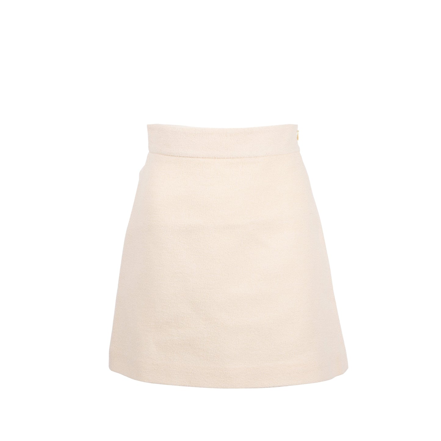 MIU MIU Size 38 Mini Skirt Wool Ivory
