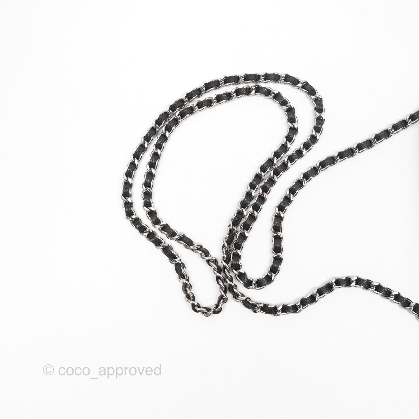 Chanel Clutch with Chain Black Caviar Silver Hardware