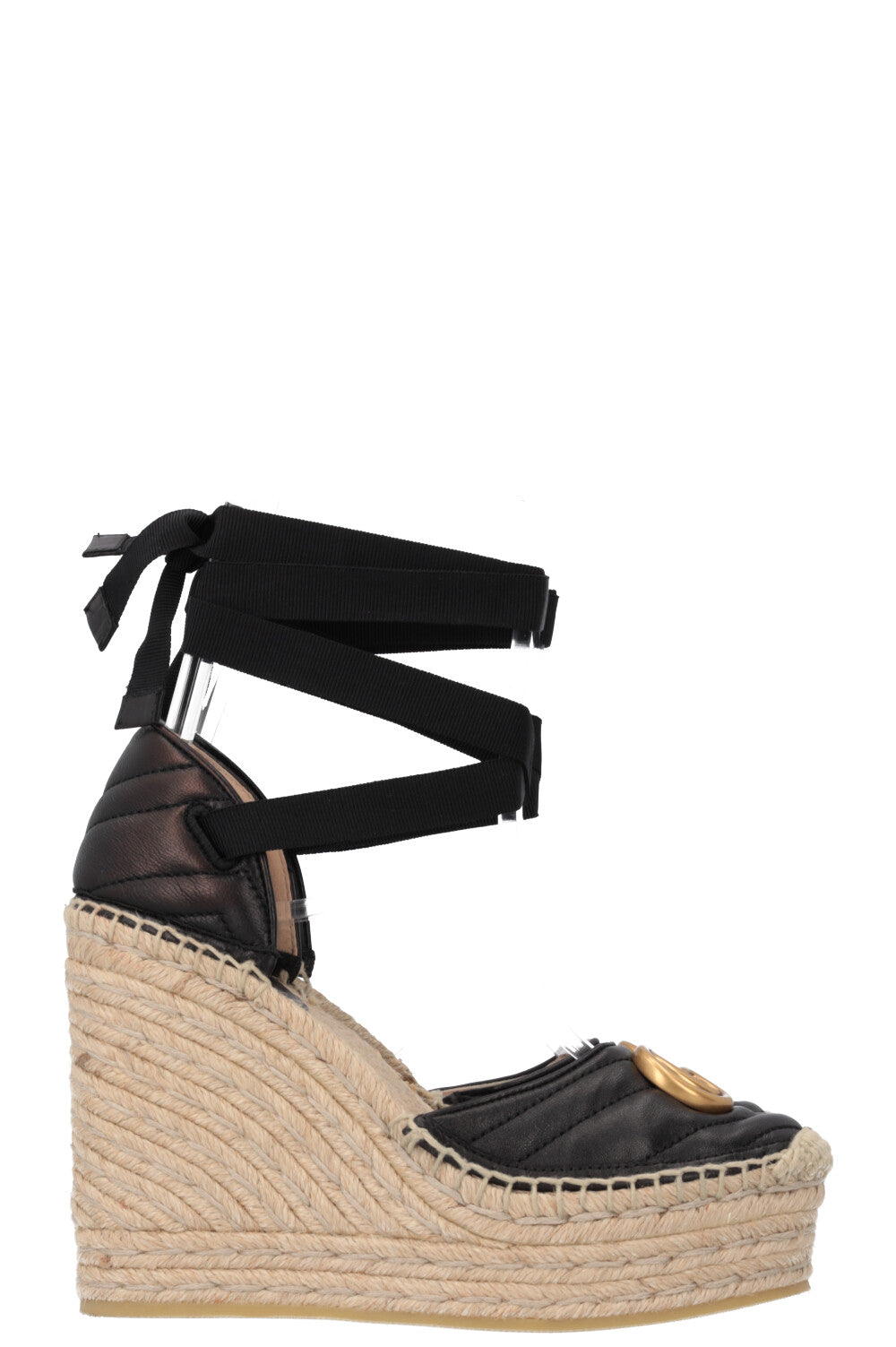 Luxury Gucci Trending 2025 Espadrilles Leather Black