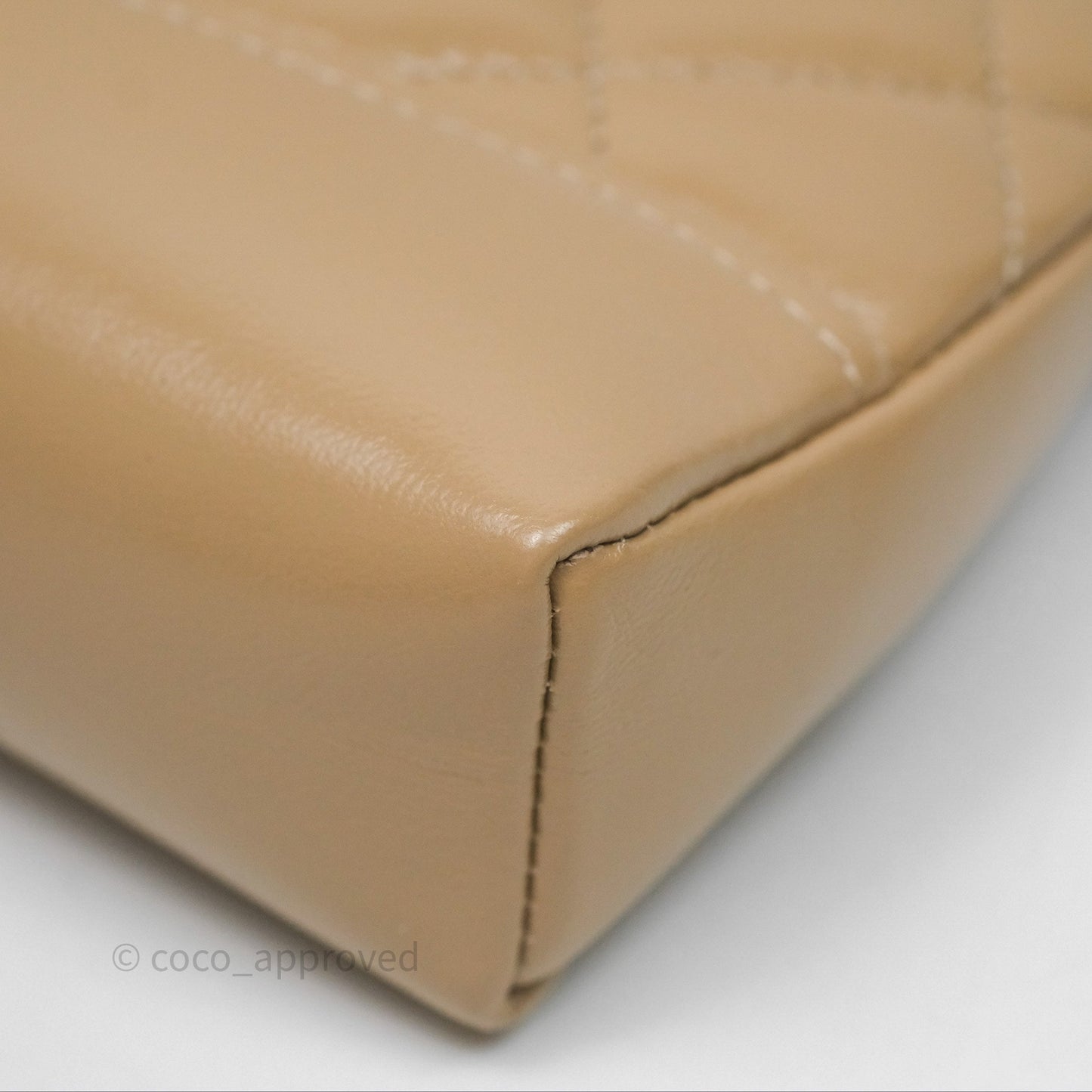 Chanel Nano 31 Beige Shiny Lambskin Gold Hardware