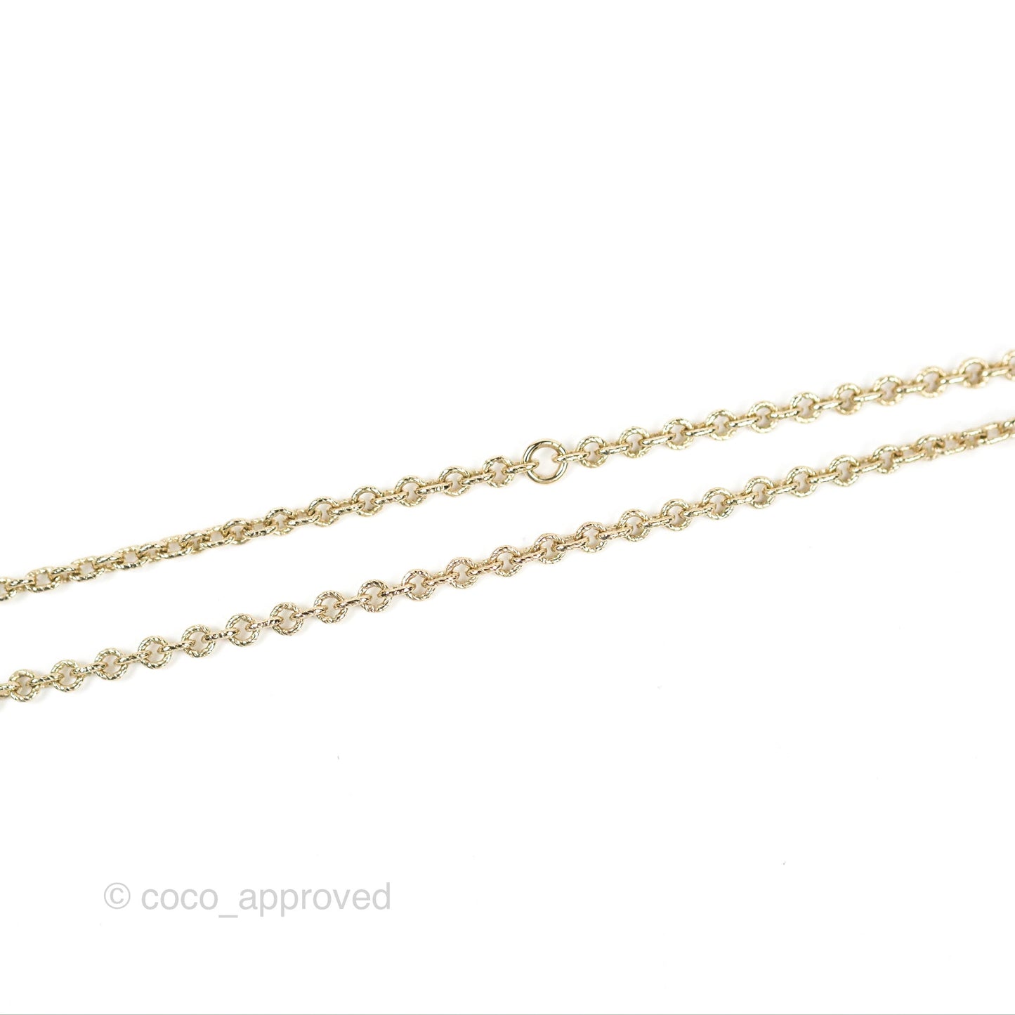 Chanel Large CC Necklace Burgundy/Grey Enamel Gold Tone 17A