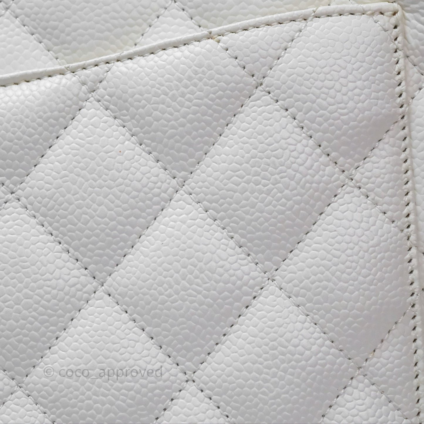 Chanel GST White Caviar Silver Hardware