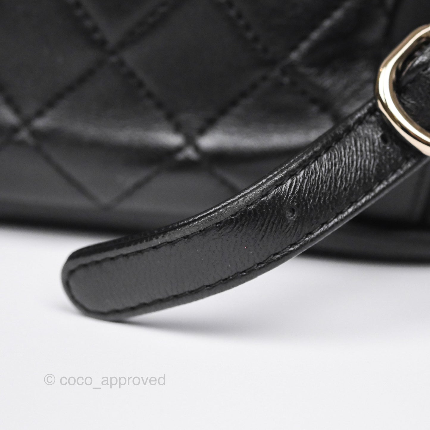 Chanel Small Duma Drawstring Backpack Black Lambskin Gold Hardware