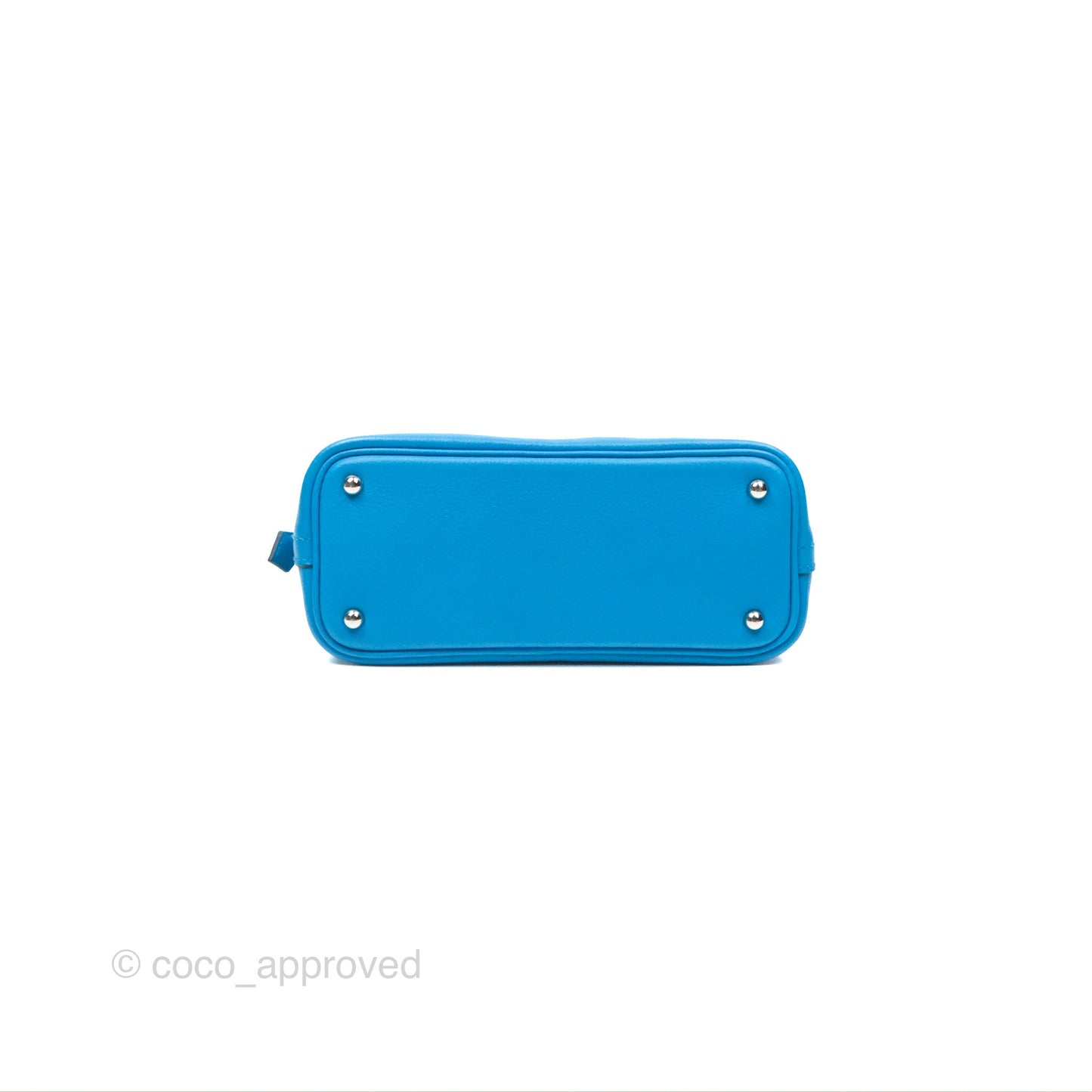 Hermès Bolide Mini 1923 Bleu Frida Evercolor Palladium Hardware