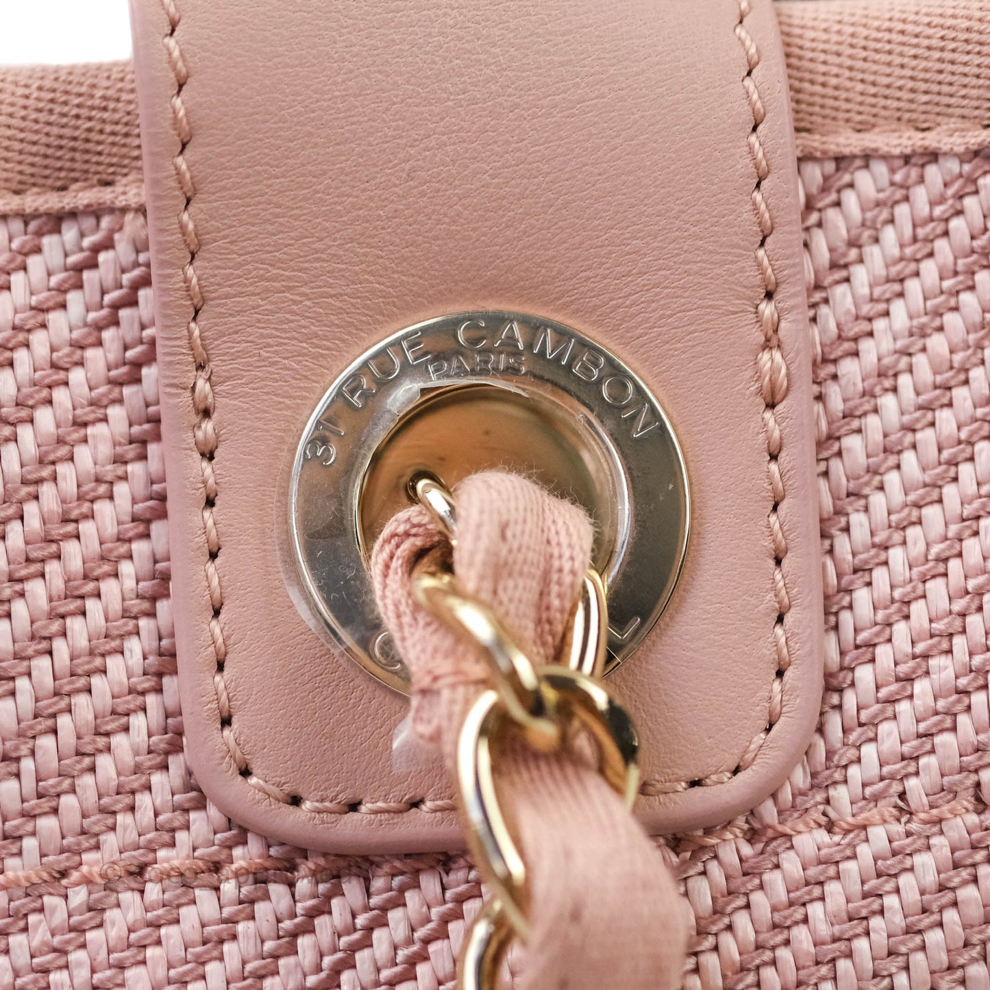 Chanel Large Deauville Pink Canvas 20A