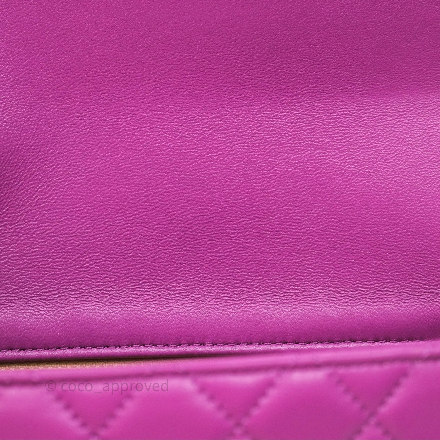Chanel Mini Rectangular Pearl Crush Quilted Purple Lambskin Aged Gold Hardware