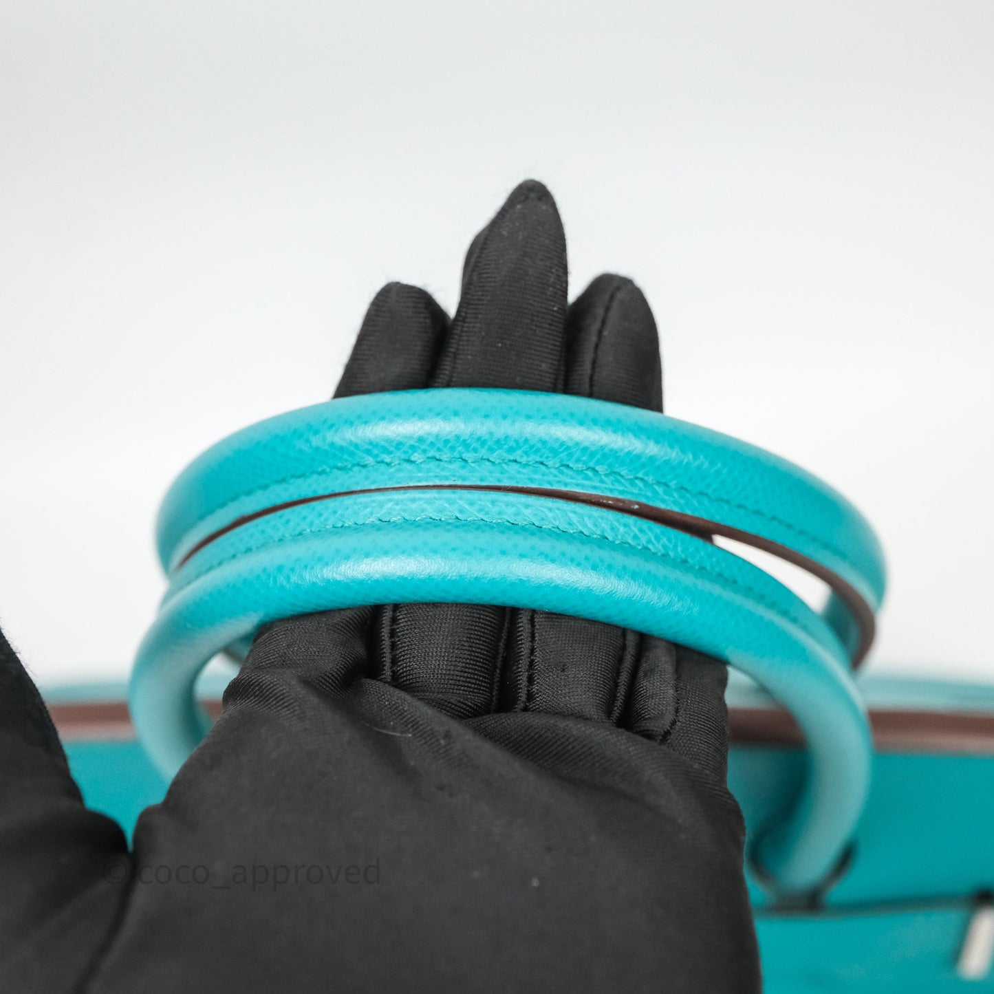 Hermès Birkin 30 Retourne Vert Verone U1 Epsom Palladium Hardware