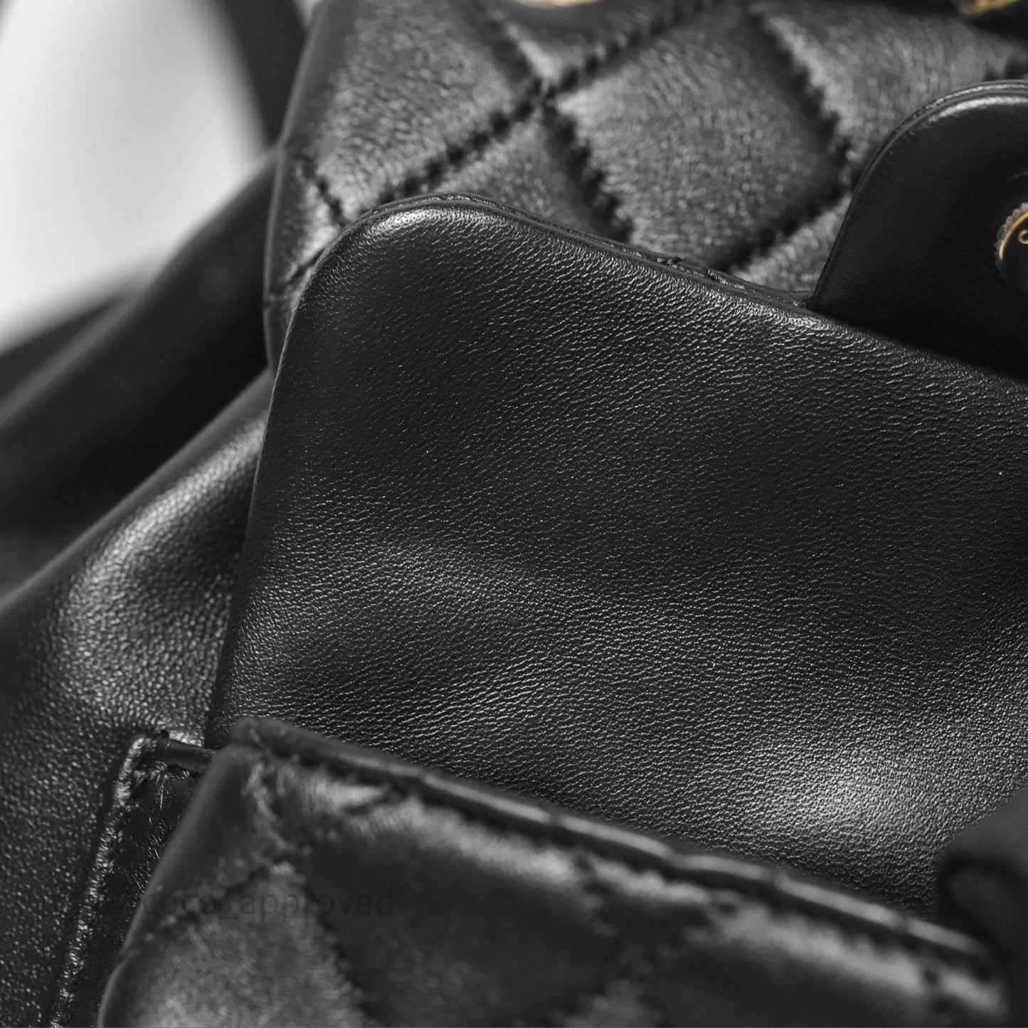 Chanel Small Duma Drawstring Backpack Black Lambskin Gold Hardware