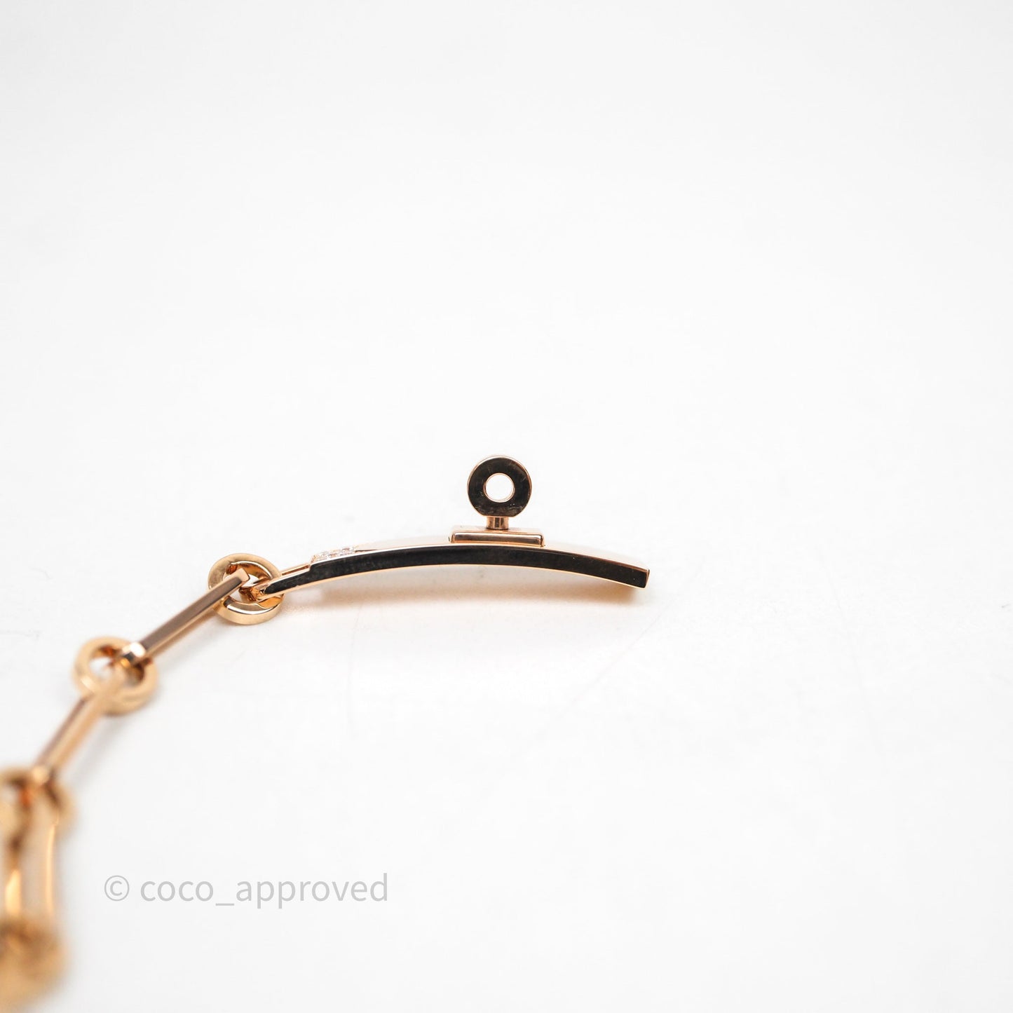 Hermes Kelly Chaine Diamond Bracelet Rose Gold