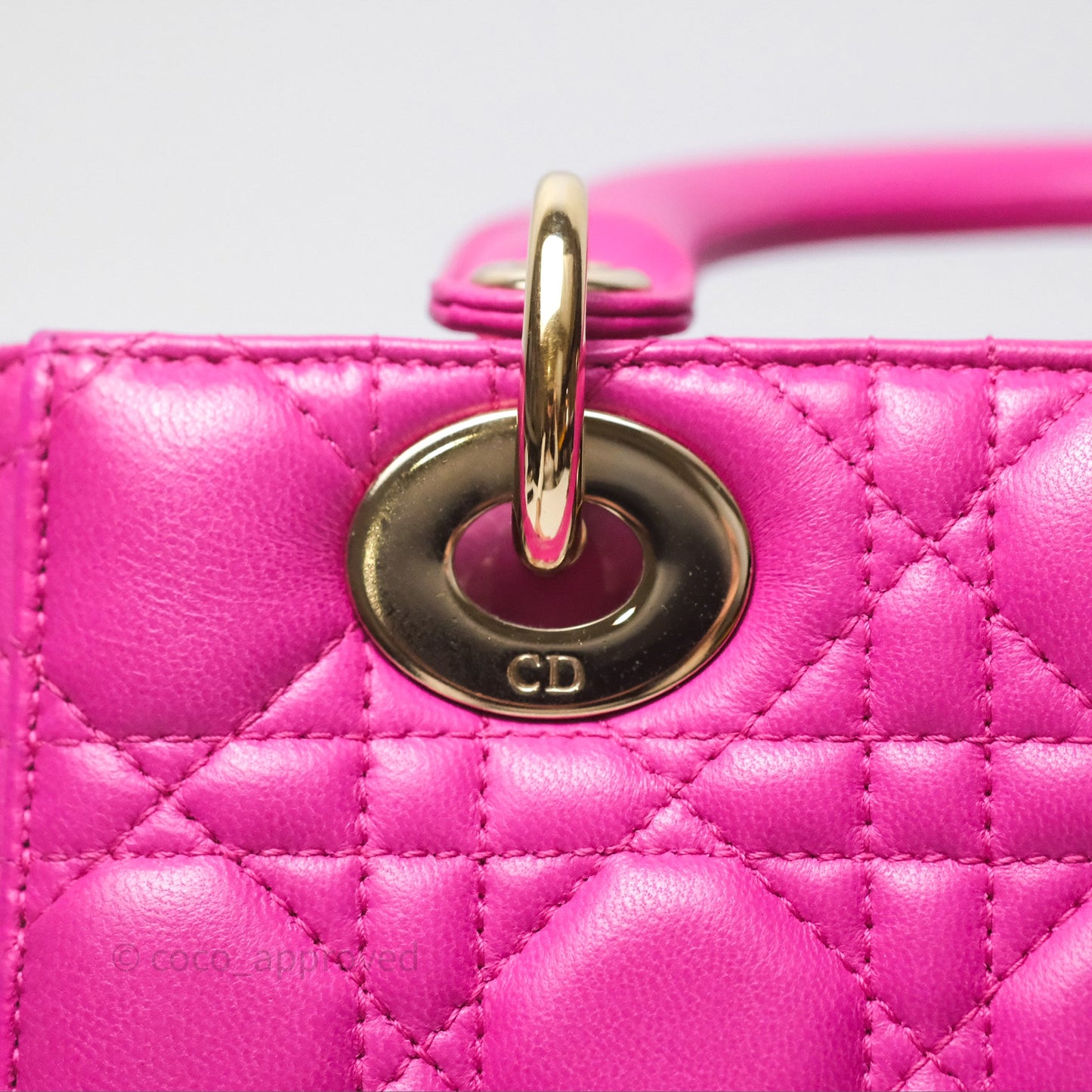 Christian Dior Small Lady Dior My ABCDior Magenta Cannage Lambskin