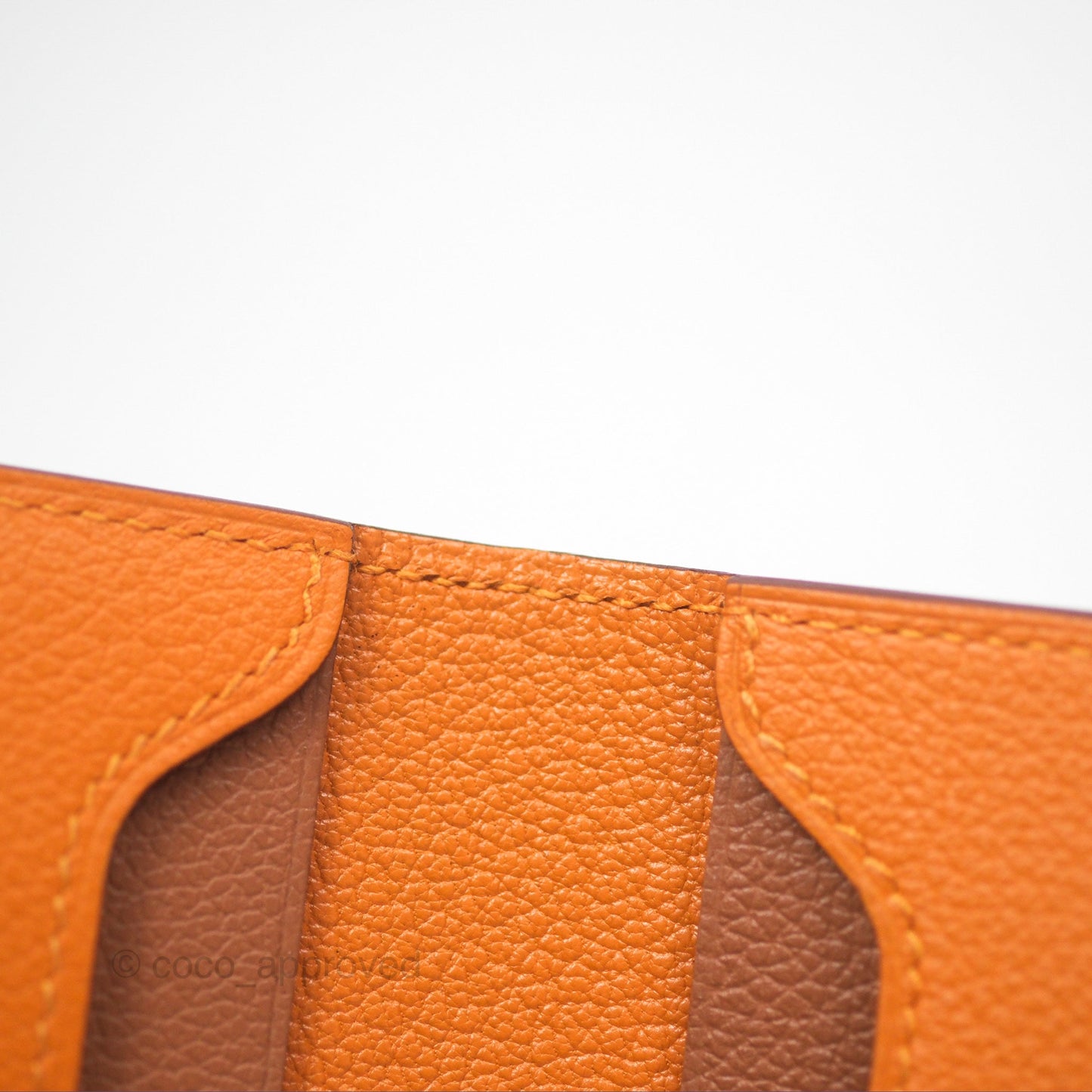 Hermès R.M.S Card Holder I9 Apricot/ 37 Gold Evercolor Palladium Hardware