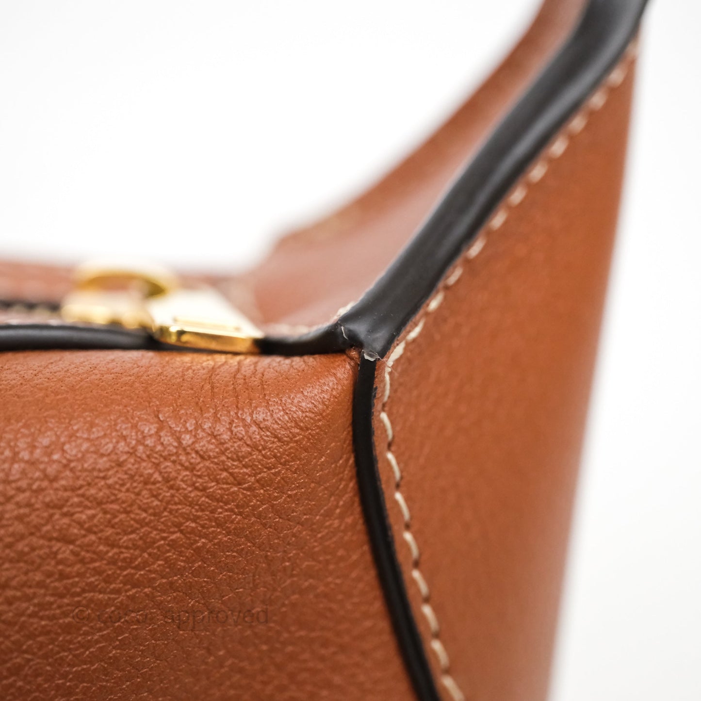 Celine Mini Romy Shoulder Bag Tan Calfskin Gold Hardware