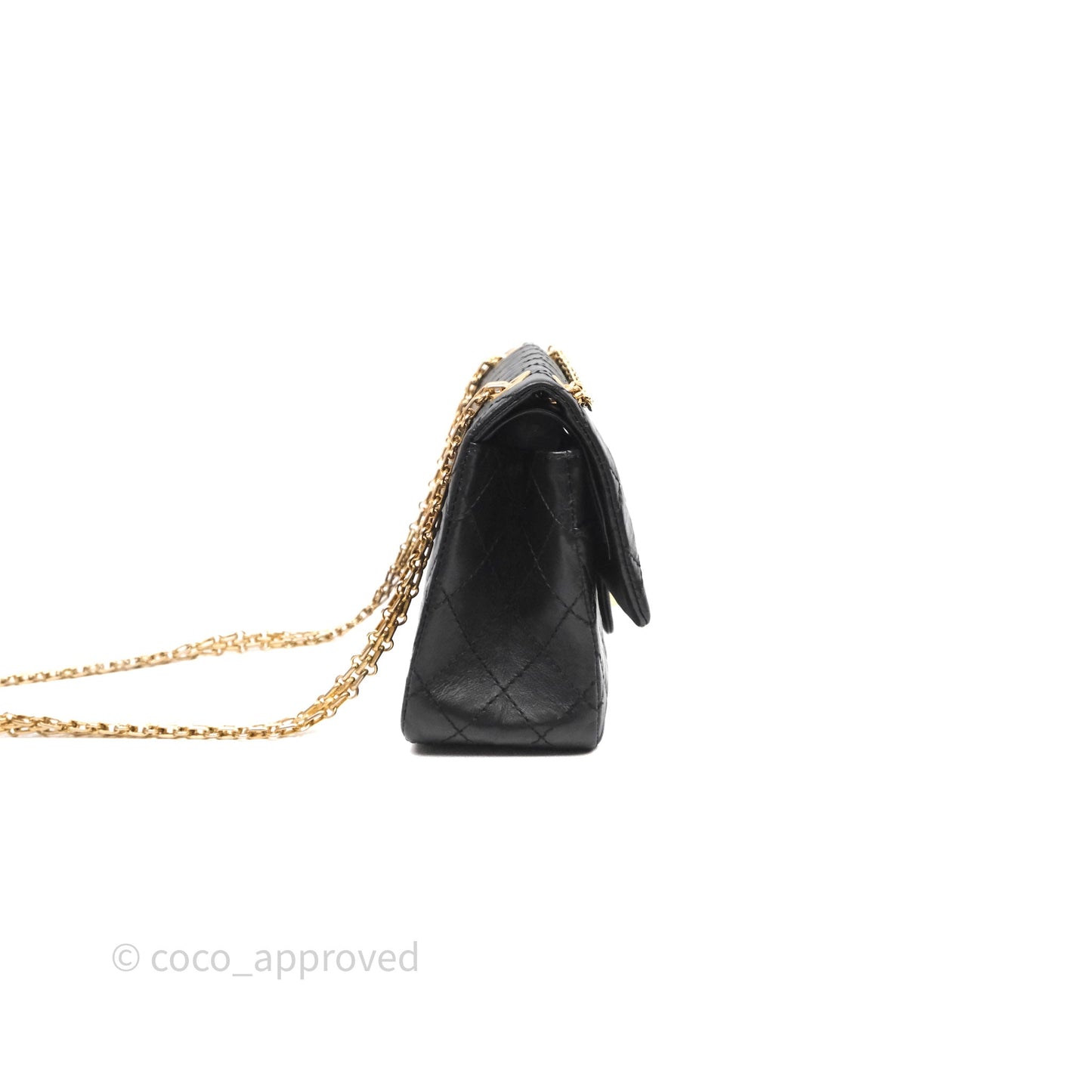 Chanel Reissue 225 Flap Black Aged Calfskin Gold Hardware