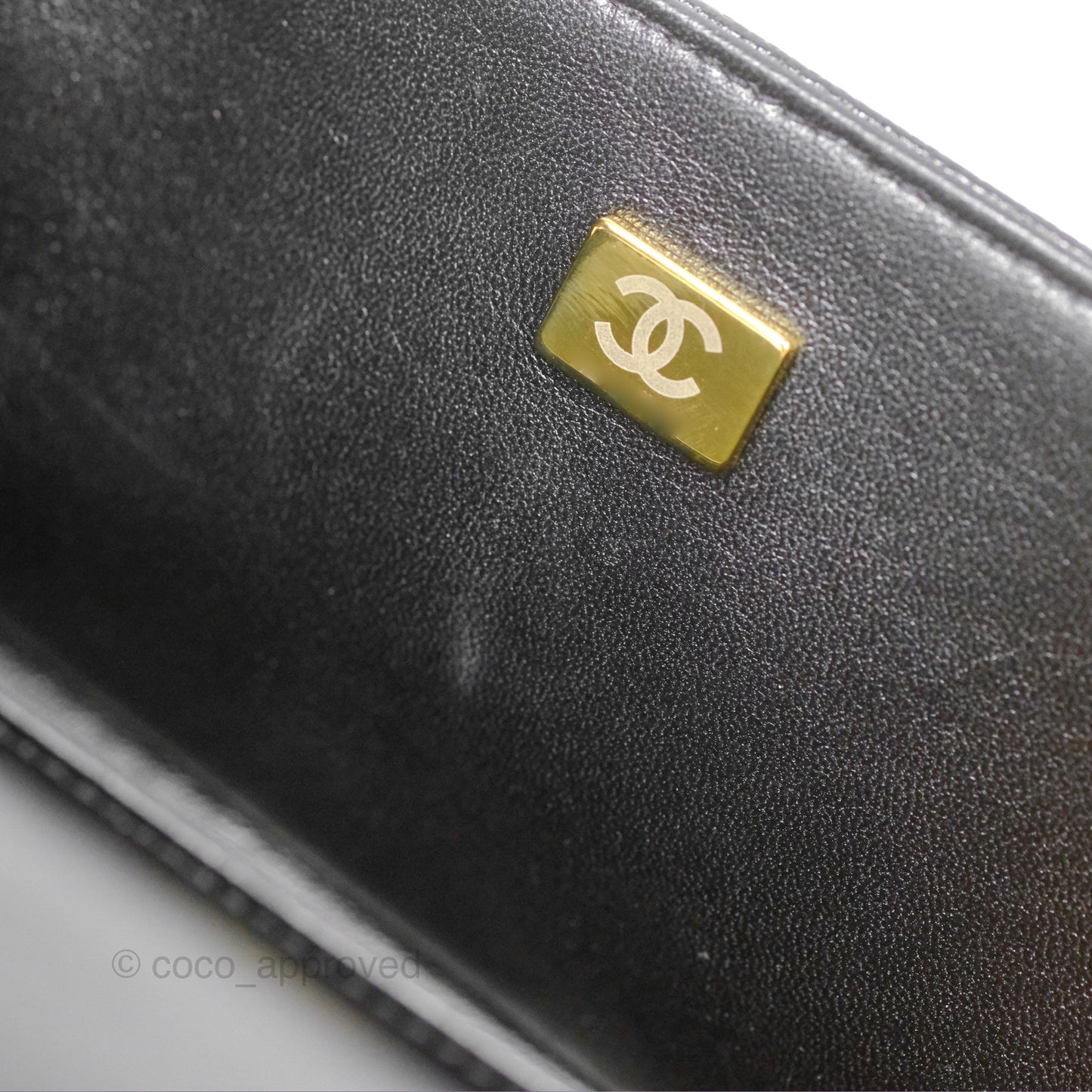 Chanel Medium Boy Chevron Black Caviar Gold Hardware