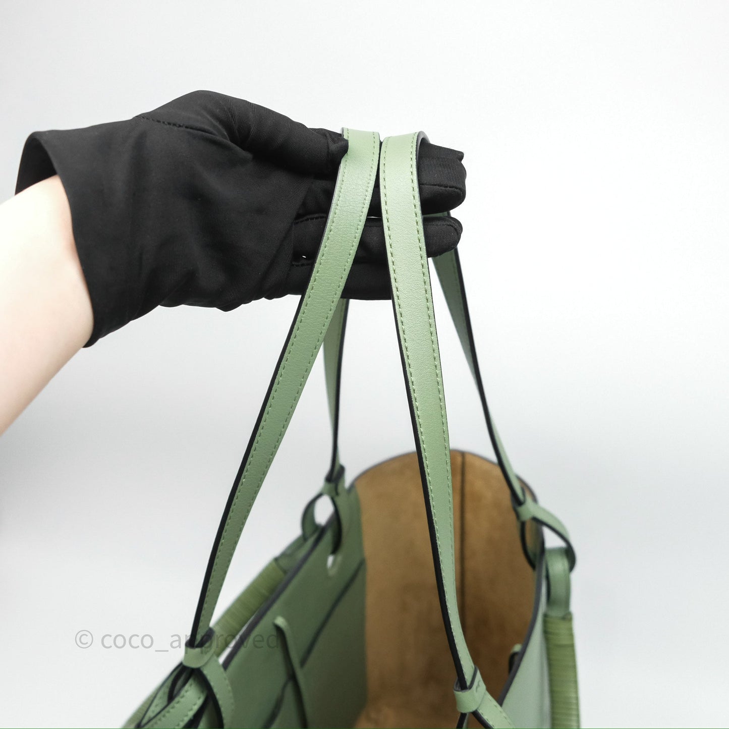 Loewe Small Anagram Tote In Rosemary Green Calfskin