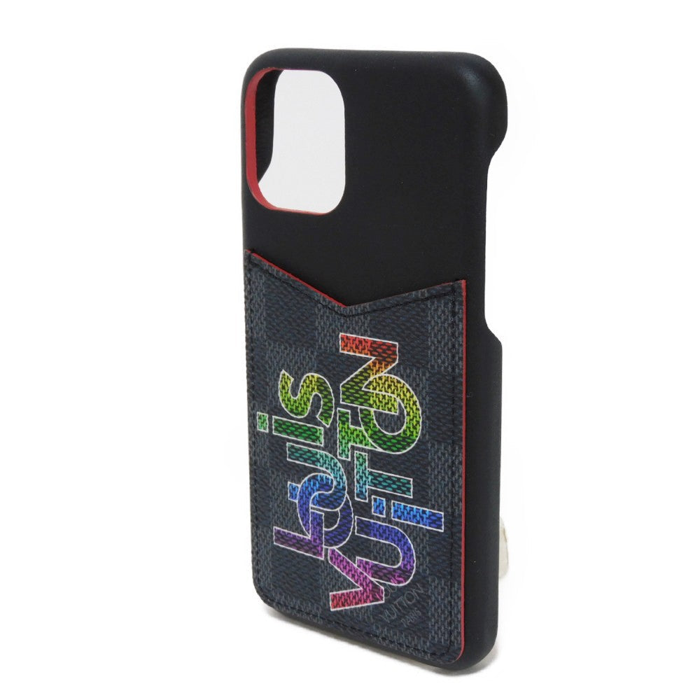 LOUIS VUITTON Mobile case M69429 Damier Graphite Canvas (Rainbow Logo Print) Noir Damier Graphite Rainbow iPhone Bumper 11 PRO