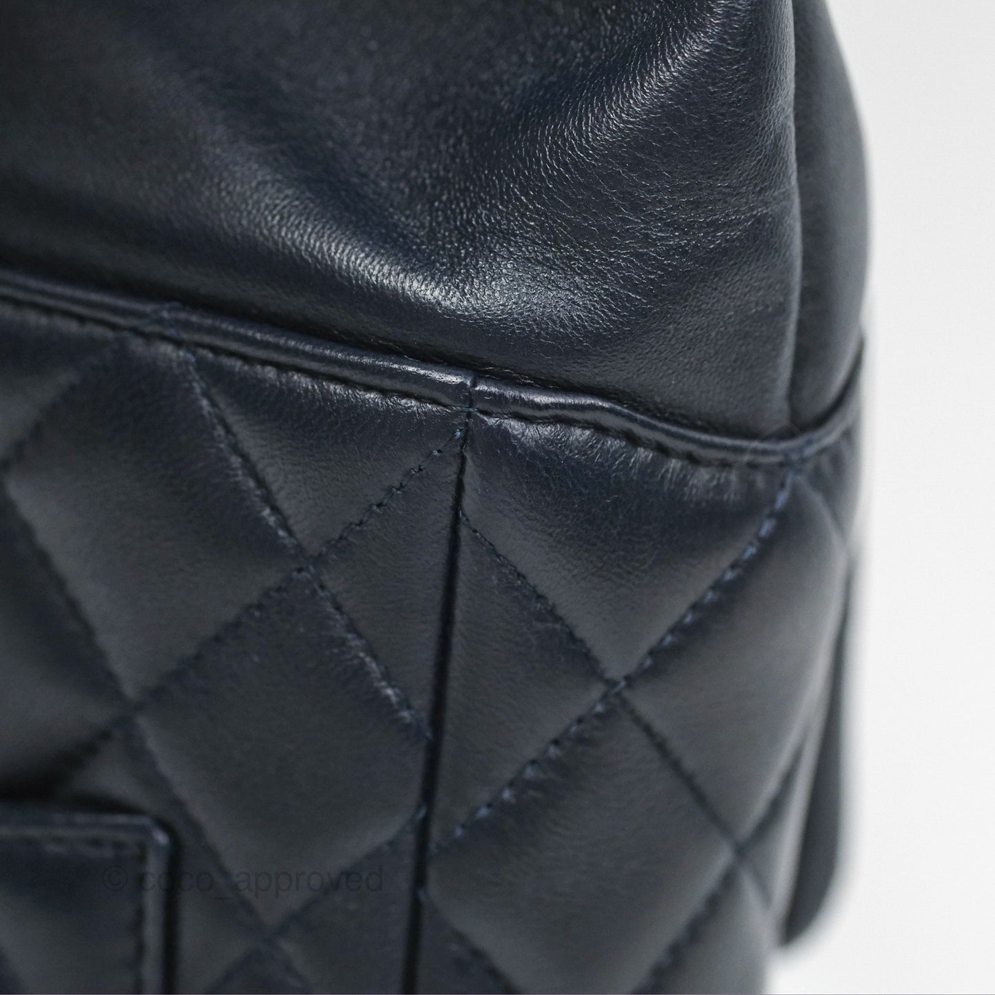Chanel Small Seoul Backpack Navy Lambskin Gold Hardware