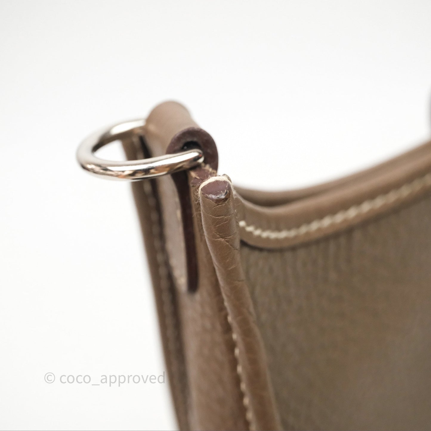 Hermès Mini Evelyne 16 Etoupe Clemence Palladium Hardware