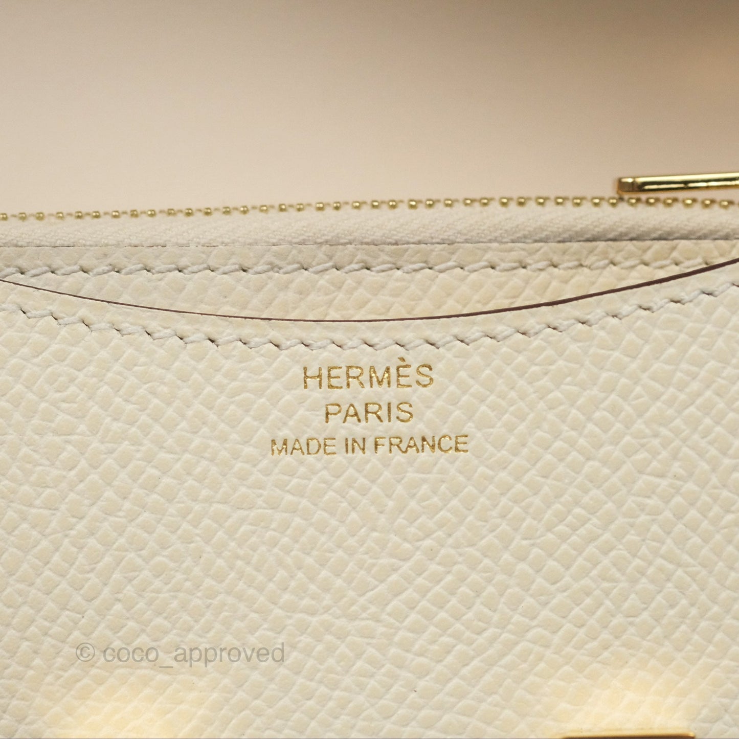 Hermès Constance Slim Wallet Nata I2 Epsom Gold Hardware