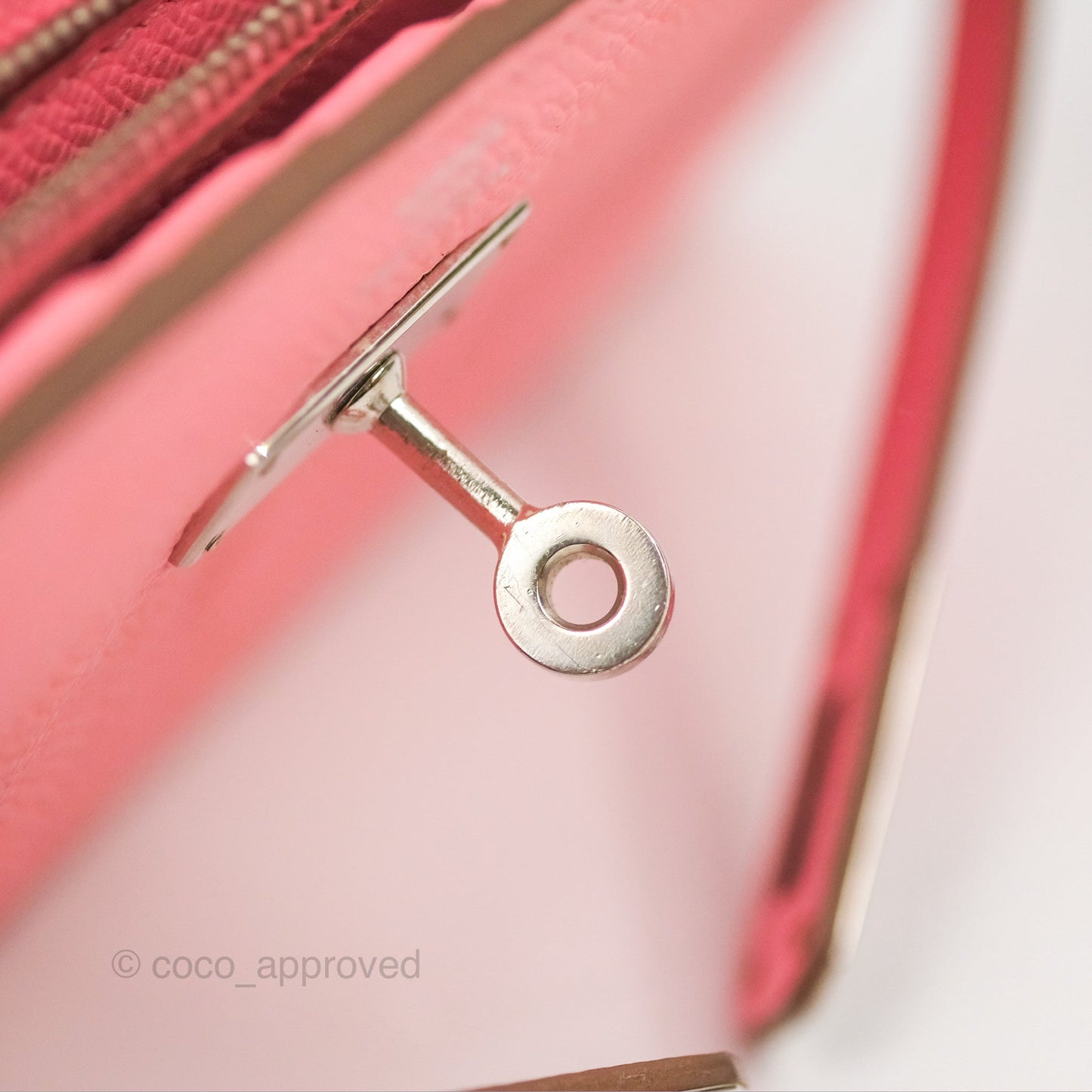 Hermès Small Kelly Wallet Rose Confetti Epsom Palladium Hardware
