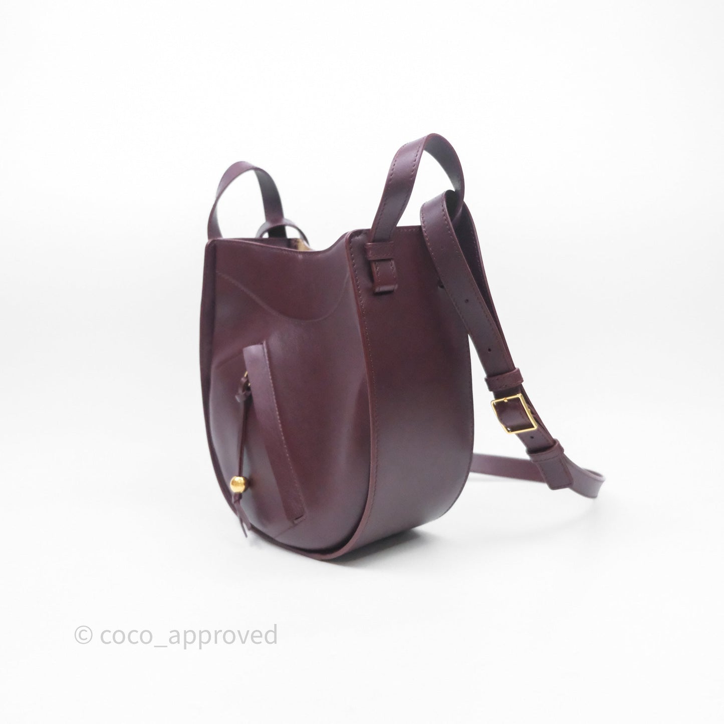 Loewe Hammock Slice Dark Red Bag Gold Hardware