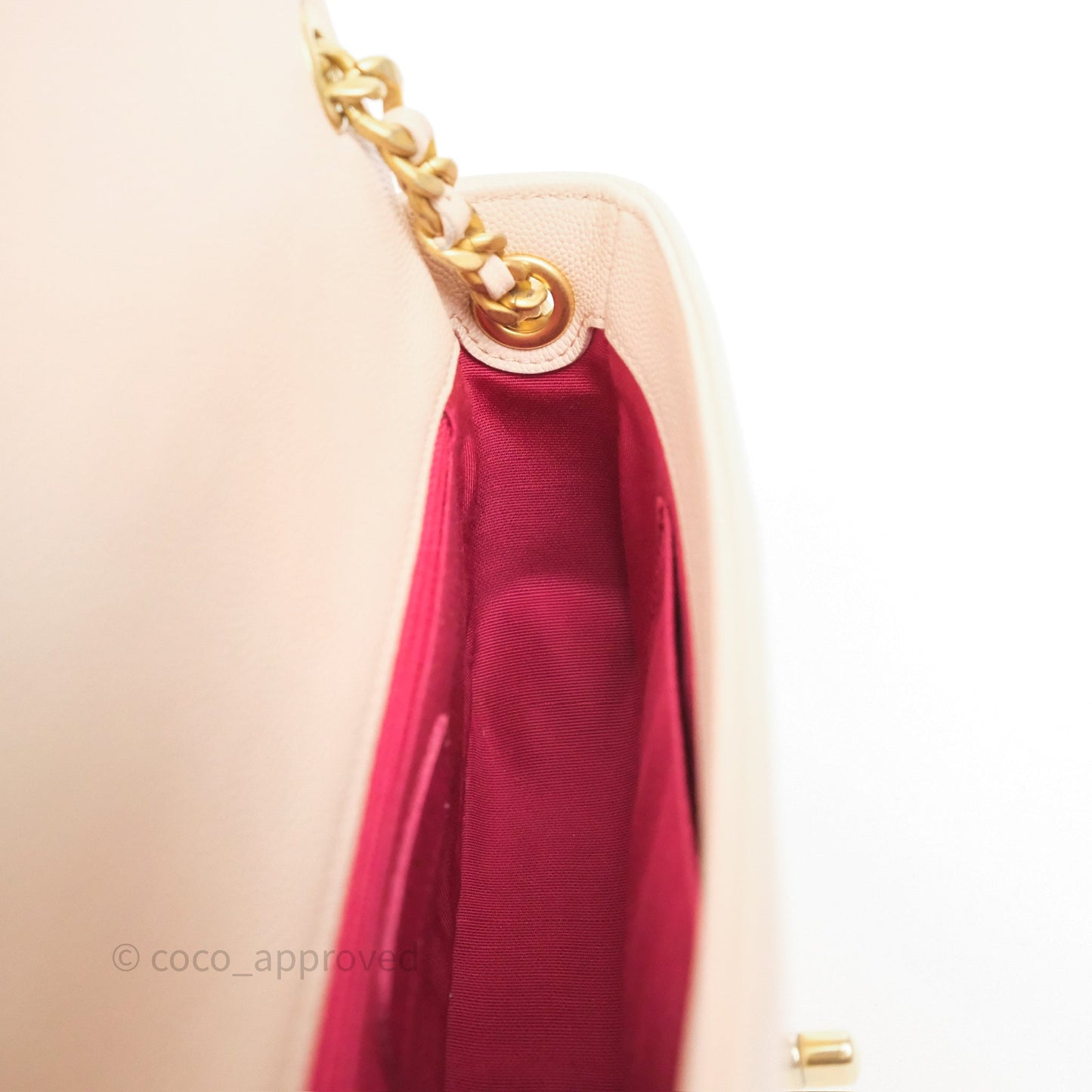 Chanel Small Fashion Therapy Flap Bag Light Pink Caviar Aged Gold Hardware