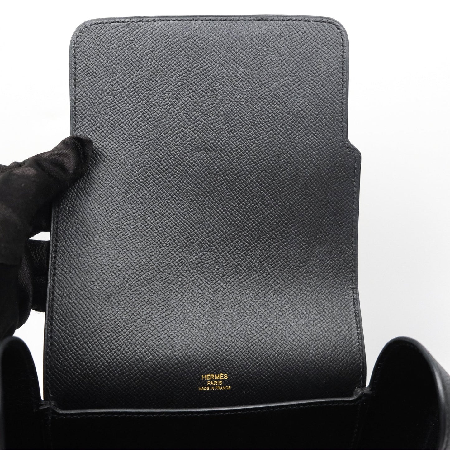 Hermes Octogone 23 Black Epsom