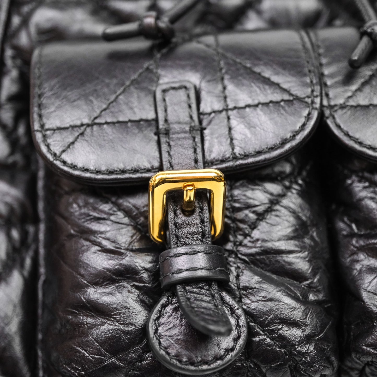 Christian Dior Medium Dior Caro Backpack Black Macrocannage Lambskin