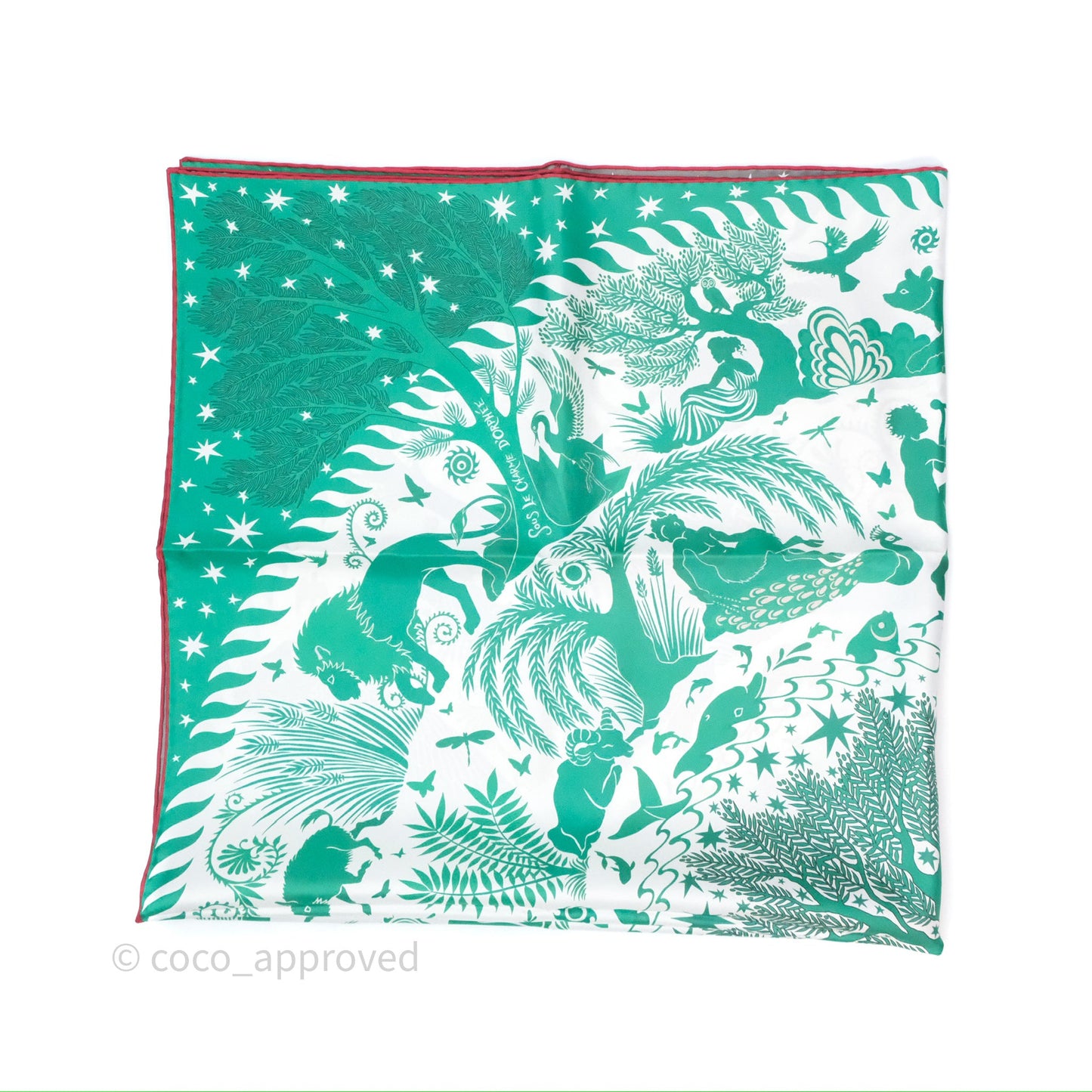 Hermès Sous Le Charme D'Orphee Double Face Scarf 90