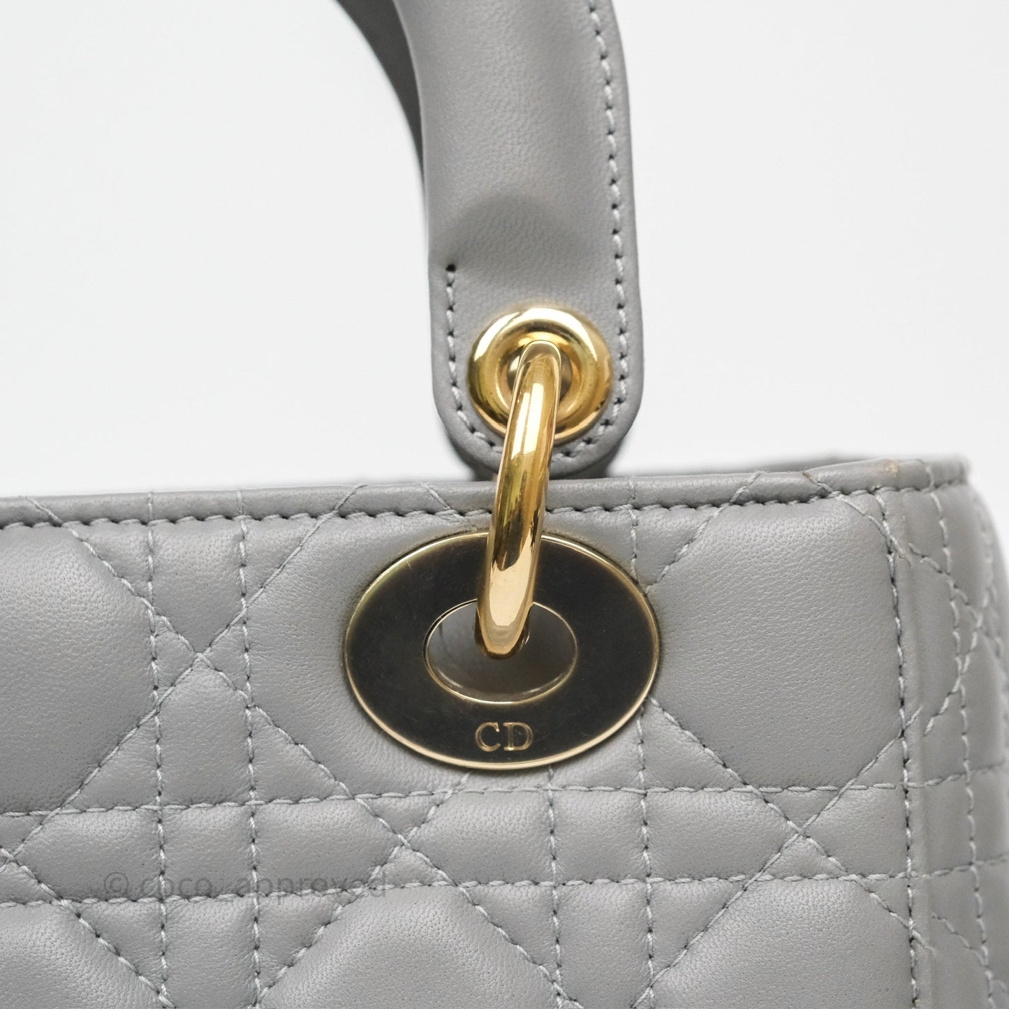 Dior Lady Dior My ABCDior Grey Lambskin Cannage