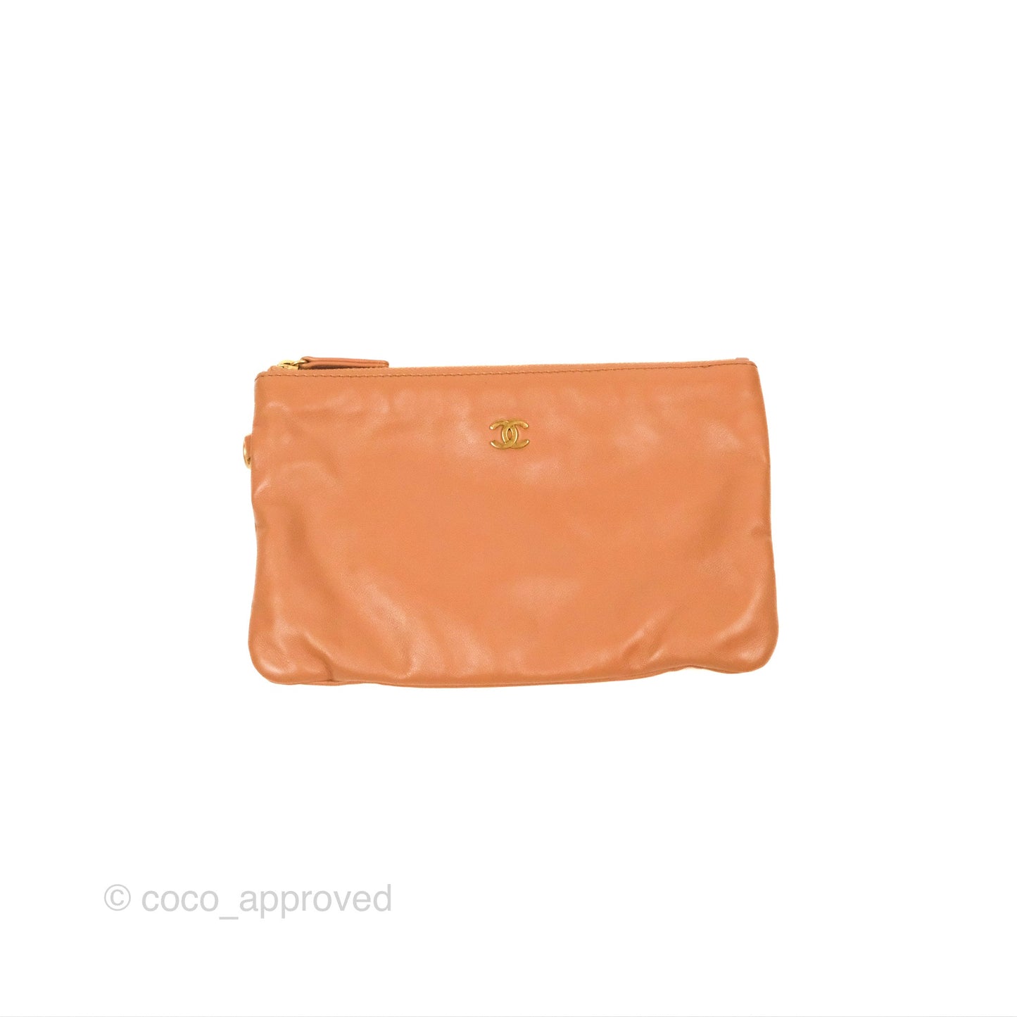 Chanel 22 Small Caramel Beige Shiny Calfskin Aged Gold Hardware