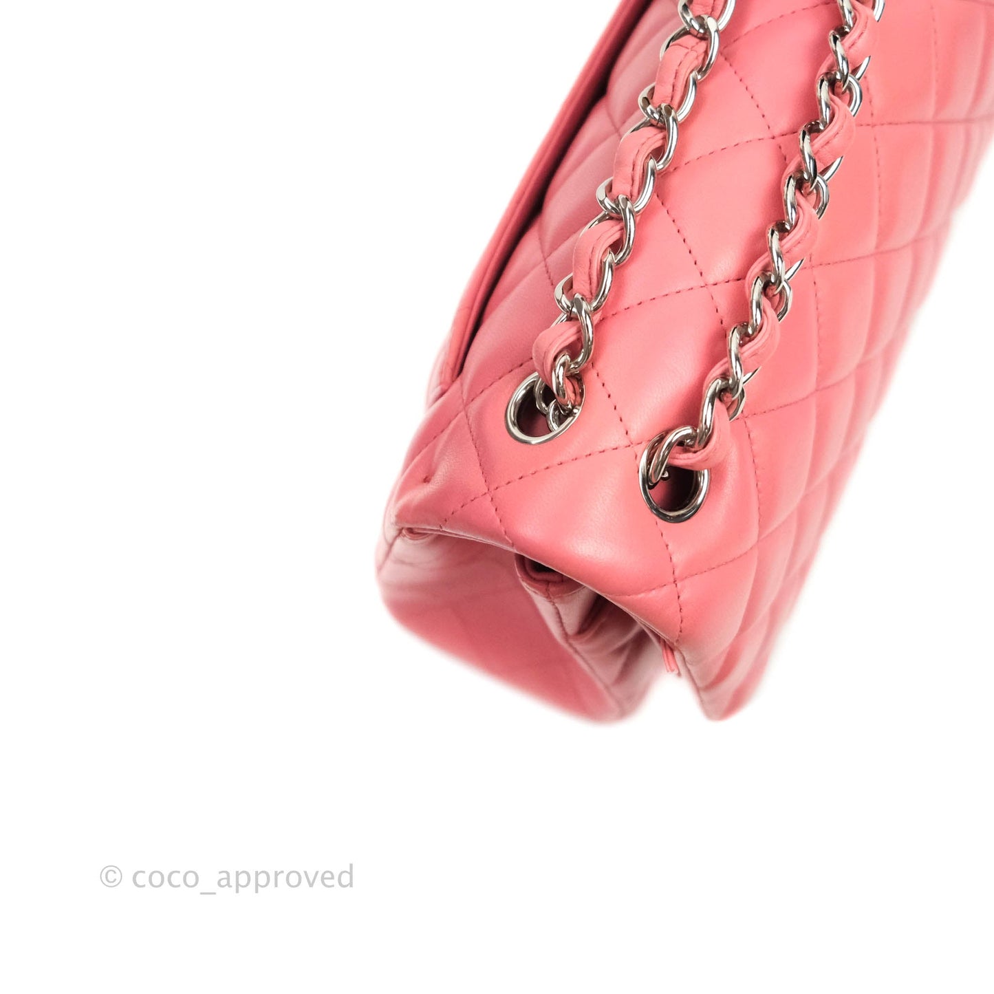 Chanel Jumbo Double Flap Pink Lambskin Silver Hardware⁣⁣