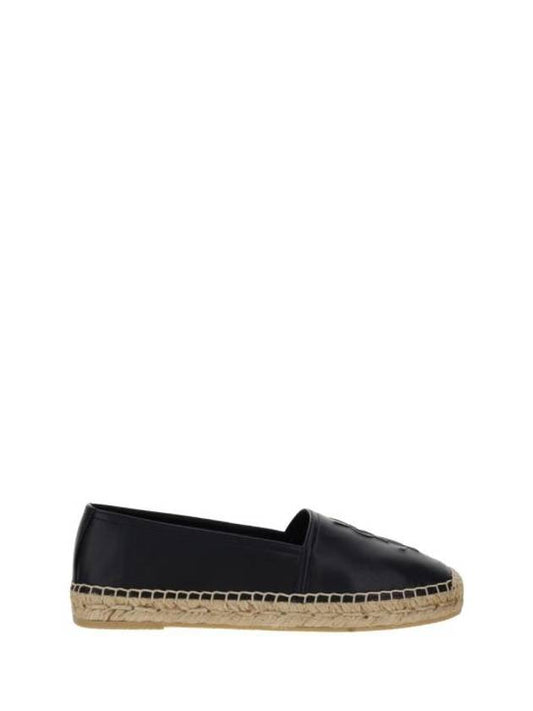 Luxury Saint Laurent Leather Espadrilles Black