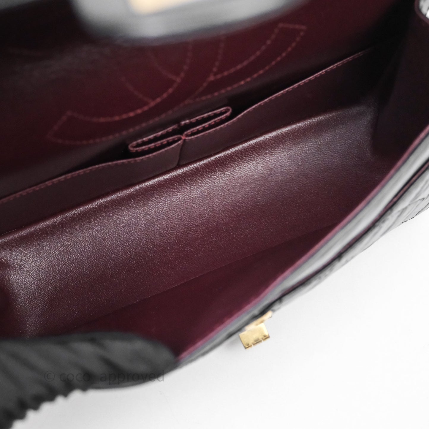 Chanel Reissue 225 Quilted Aged Calfskin Black Aged Gold Hardware