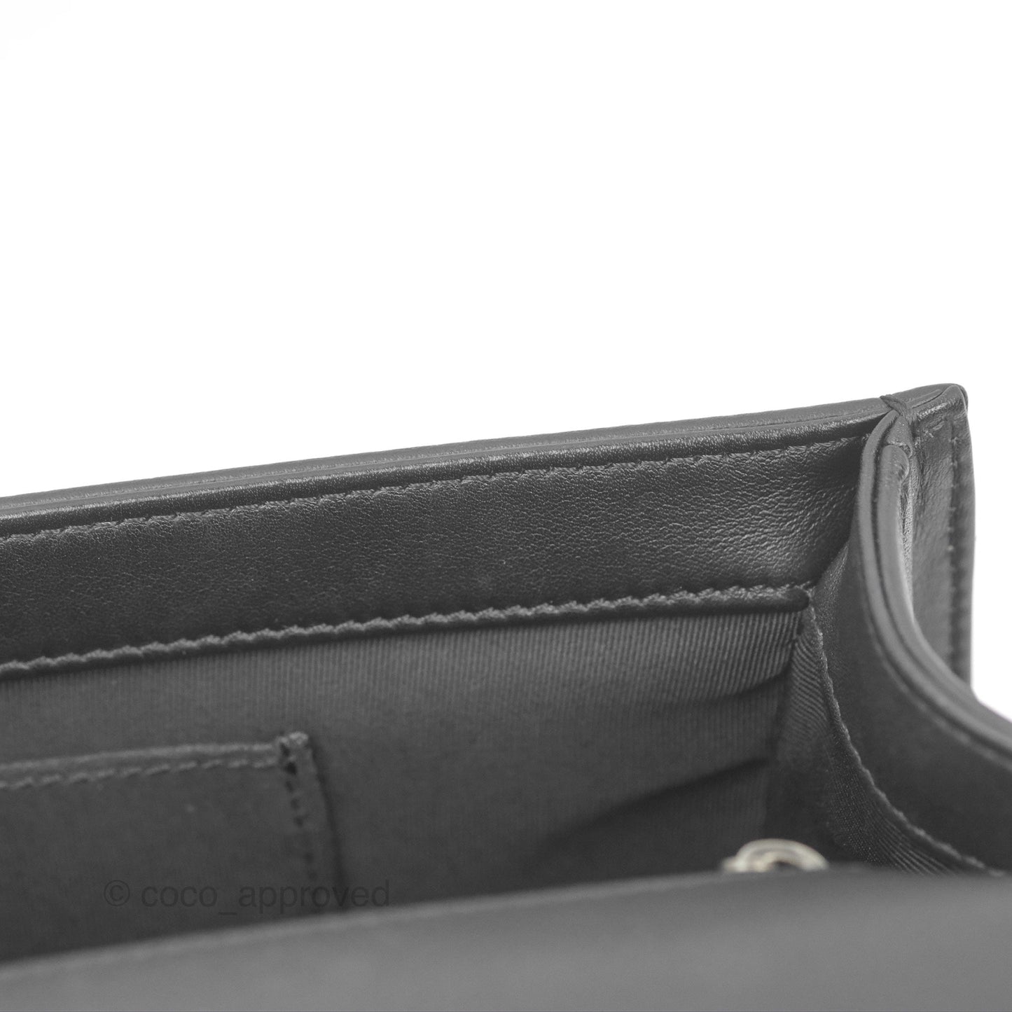 Chanel Quilted New Medium Boy Black Lambskin Ruthenium Hardware