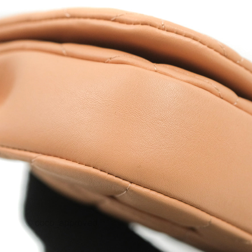 Chanel Clutch with Chain Beige Pink Calfskin Aged Gold Hardware