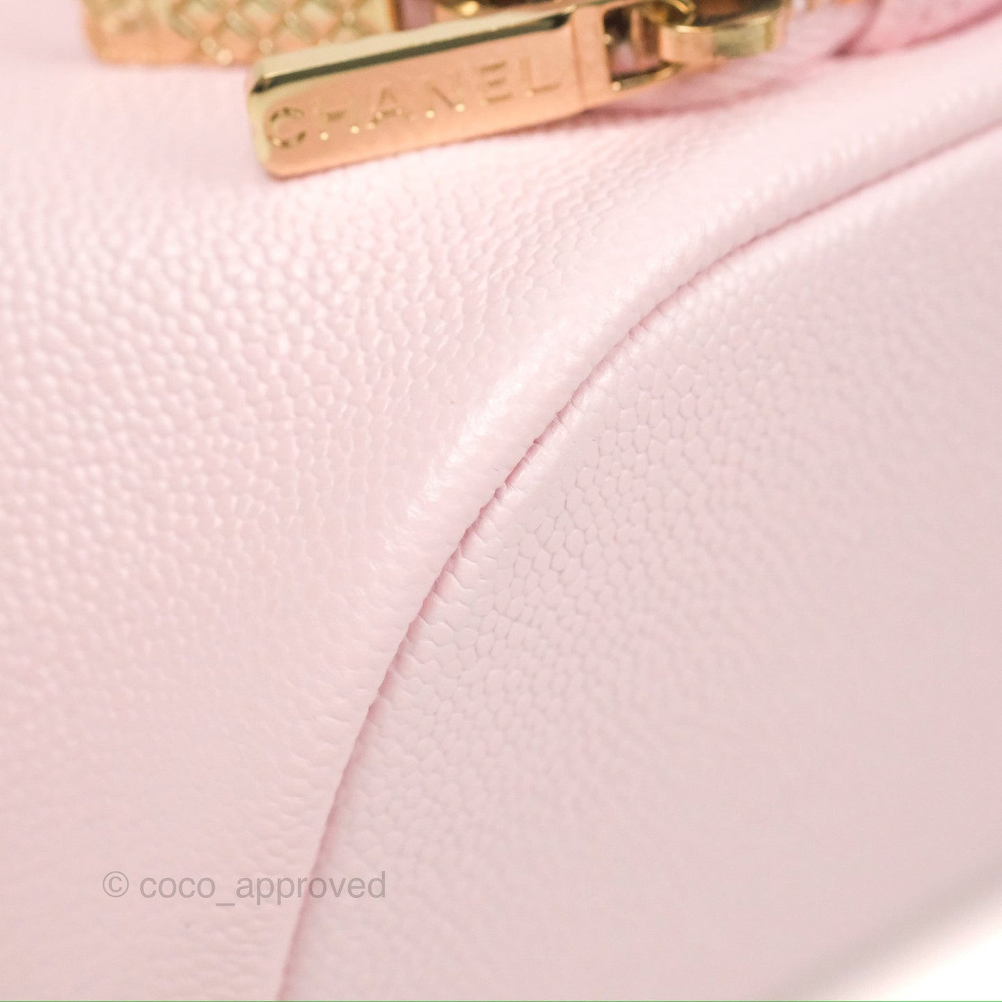 Chanel Business Affinity Drawstring Bucket Bag Light Pink Caviar Gold Hardware