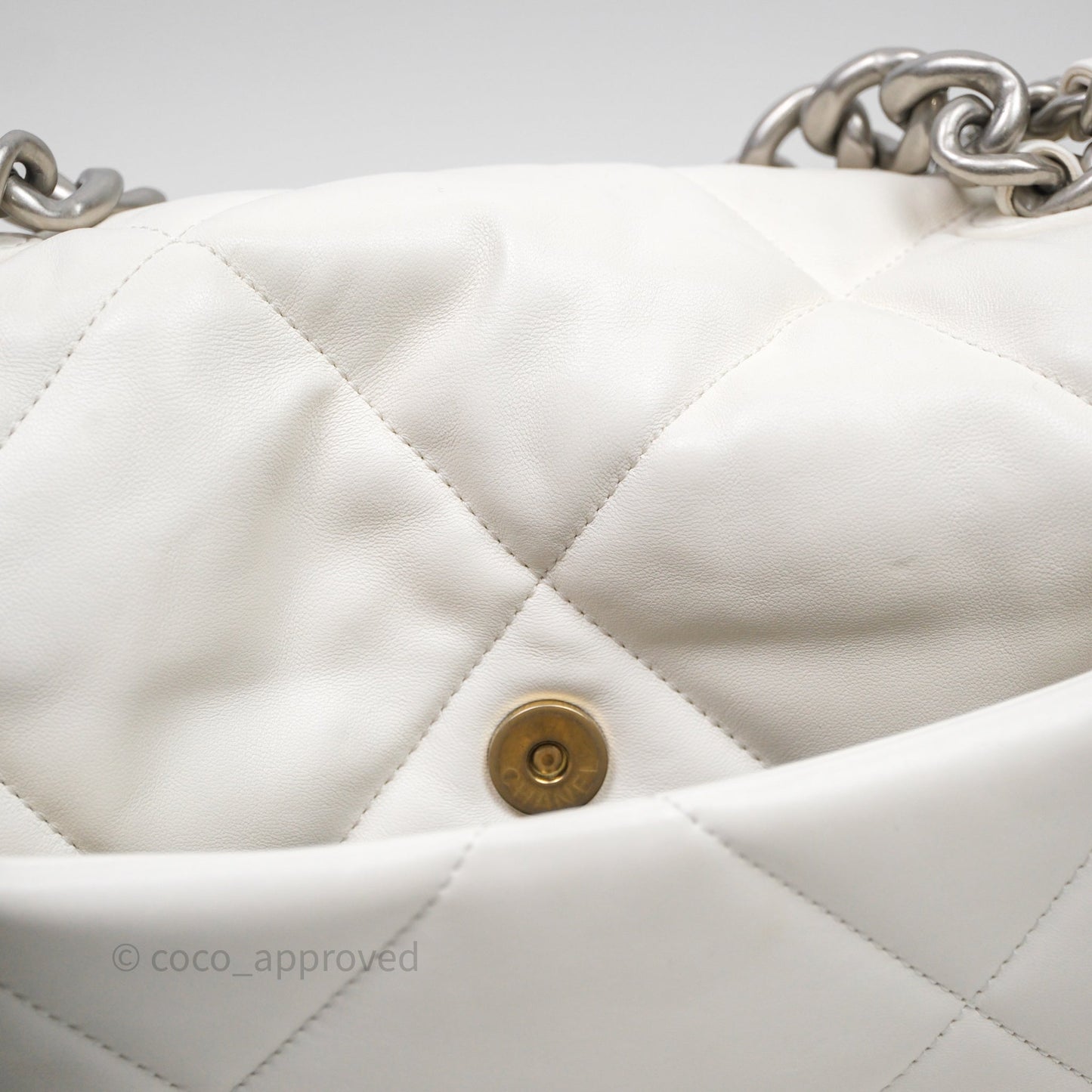 Chanel 19 Medium White Mixed Hardware