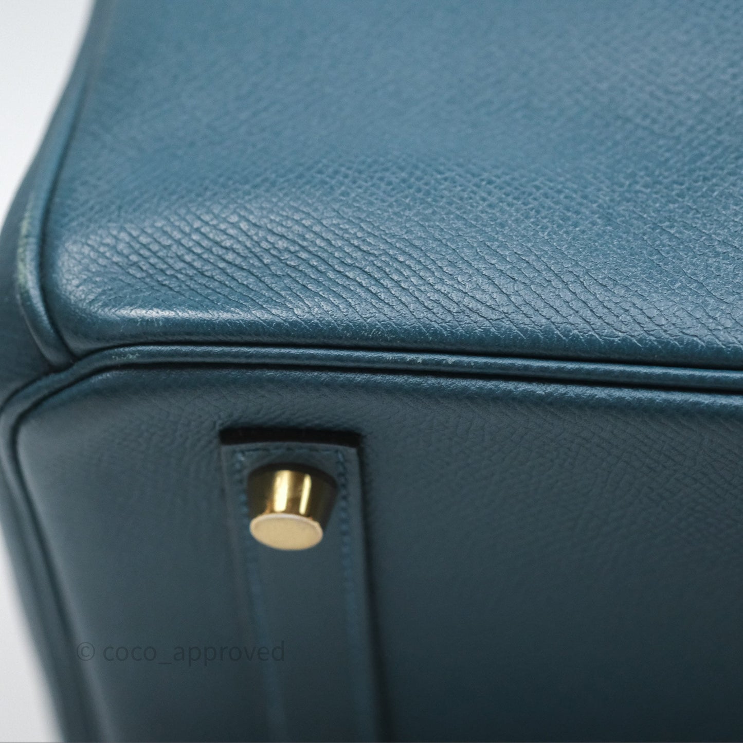 Hermès Birkin 30 Retourne Bleu de Prusse 7P Epsom Gold Hardware