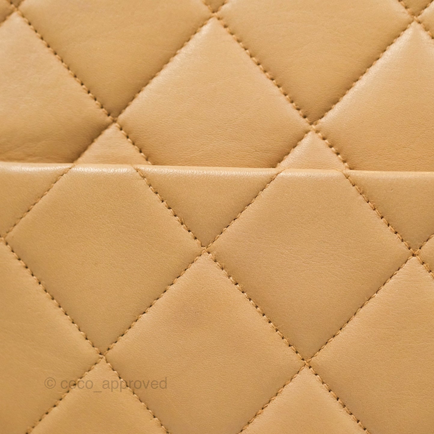 Chanel Vintage Medallion CC Beige Lambskin Tote Bag Gold Hardware
