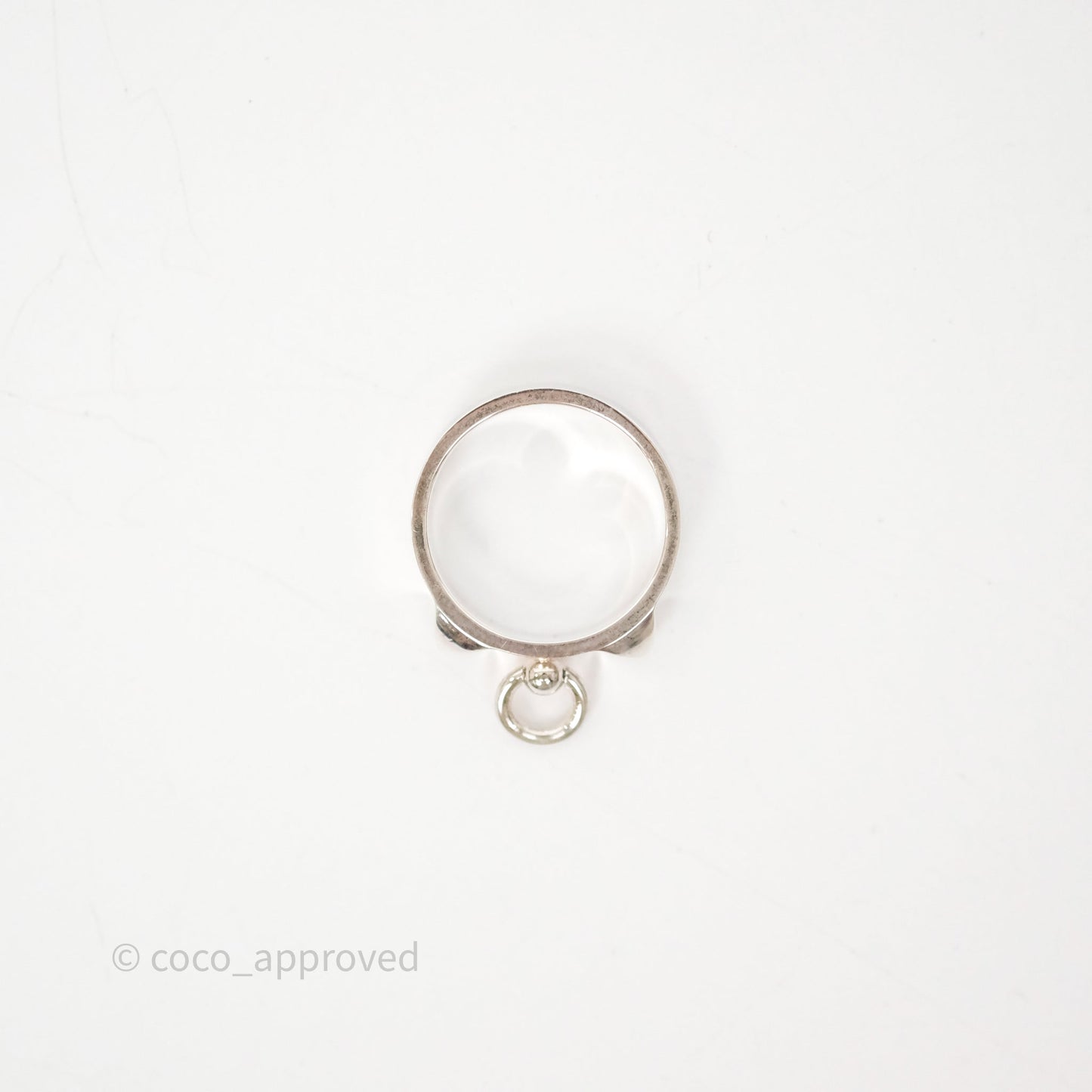 Hermes Collier de Chien Ring PM Sterling Silver Size 53
