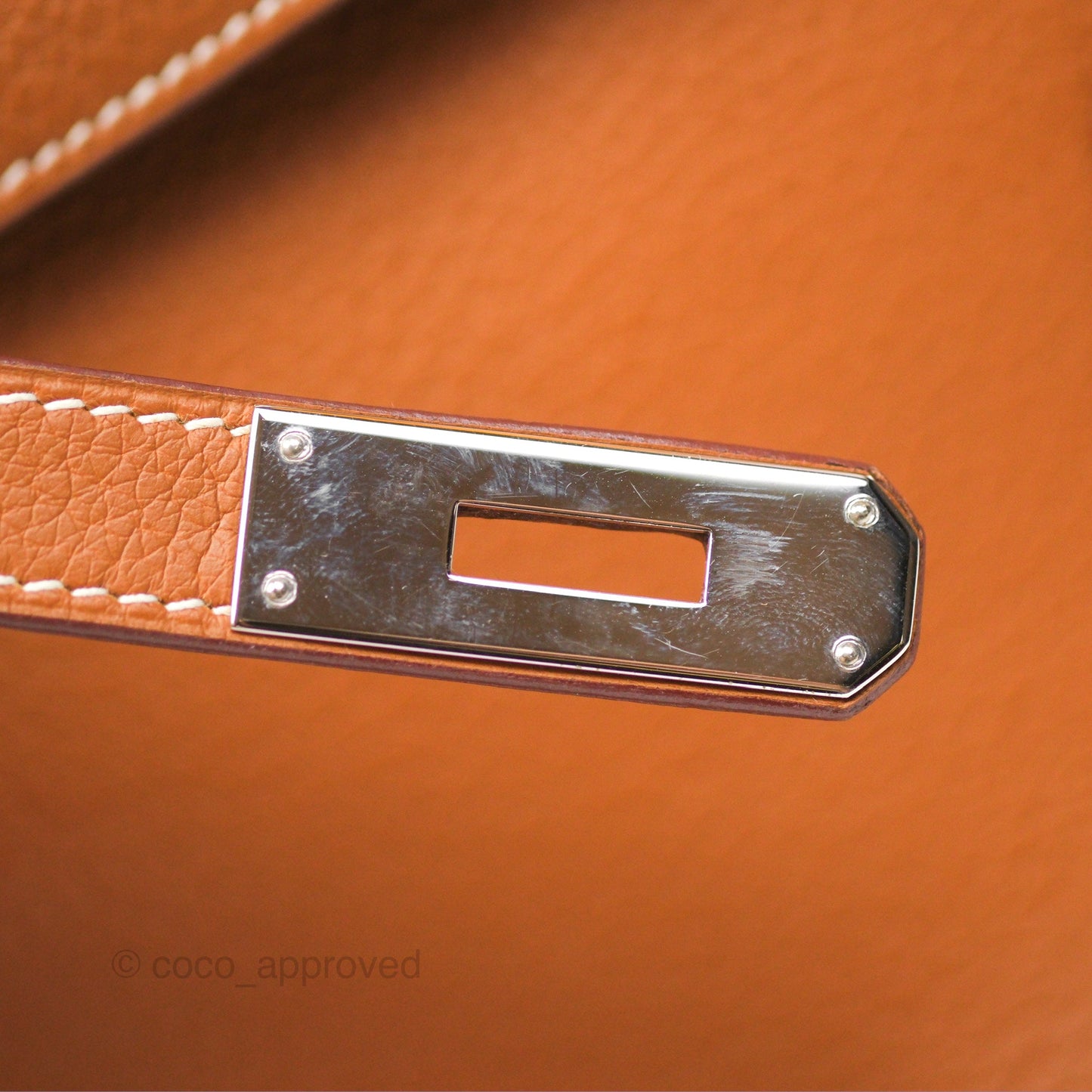 Hermès Kelly 32 Retourne Gold Togo Palladium Hardware