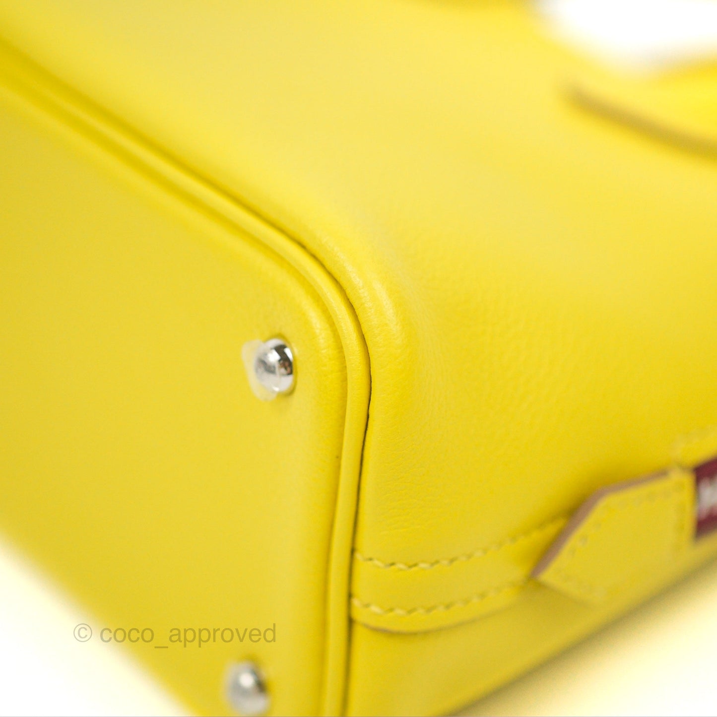 Hermès Bolide Mini 1923 Lime/Rouge H Evercolor Palladium Hardware