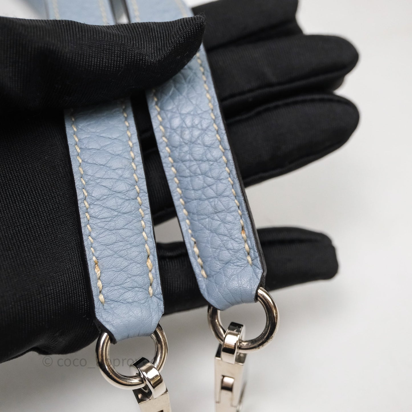 Hermès Kelly 28 Bleu Lin J7 Togo Palladium Hardware