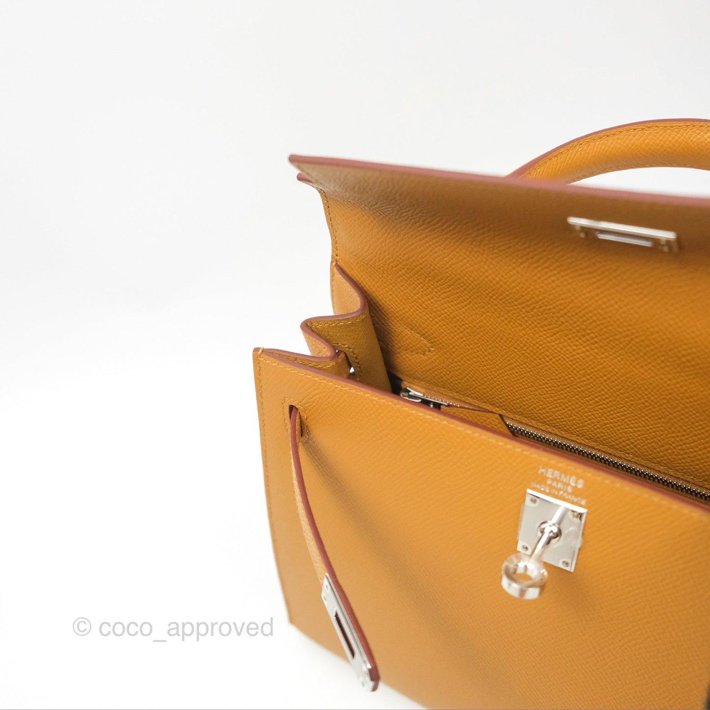 Hermès Sellier Kelly 25 Sesame 2S Epsom Palladium Hardware