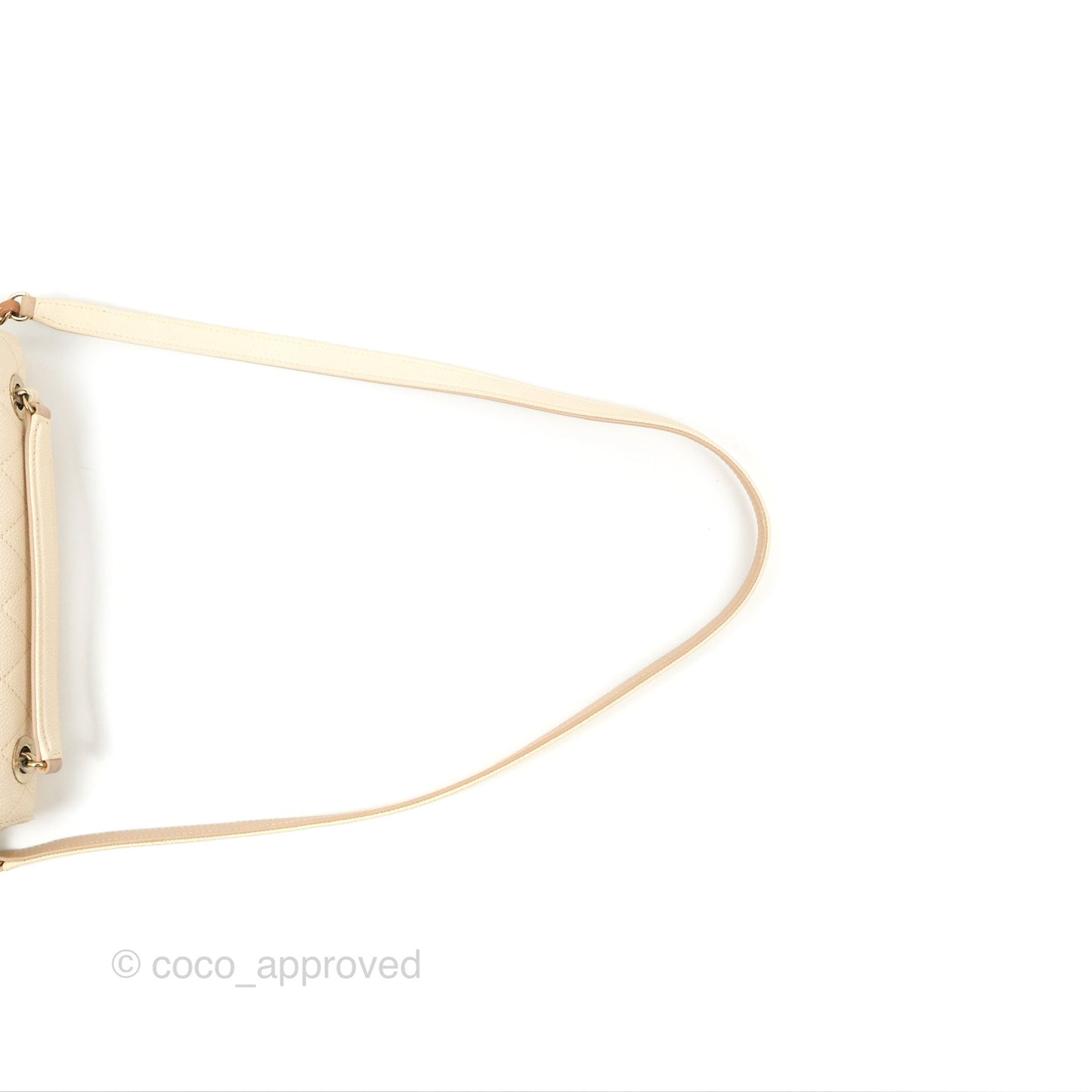 Chanel Medium CC Cuba Flap Bag Ivory Caviar Light Gold Hardware