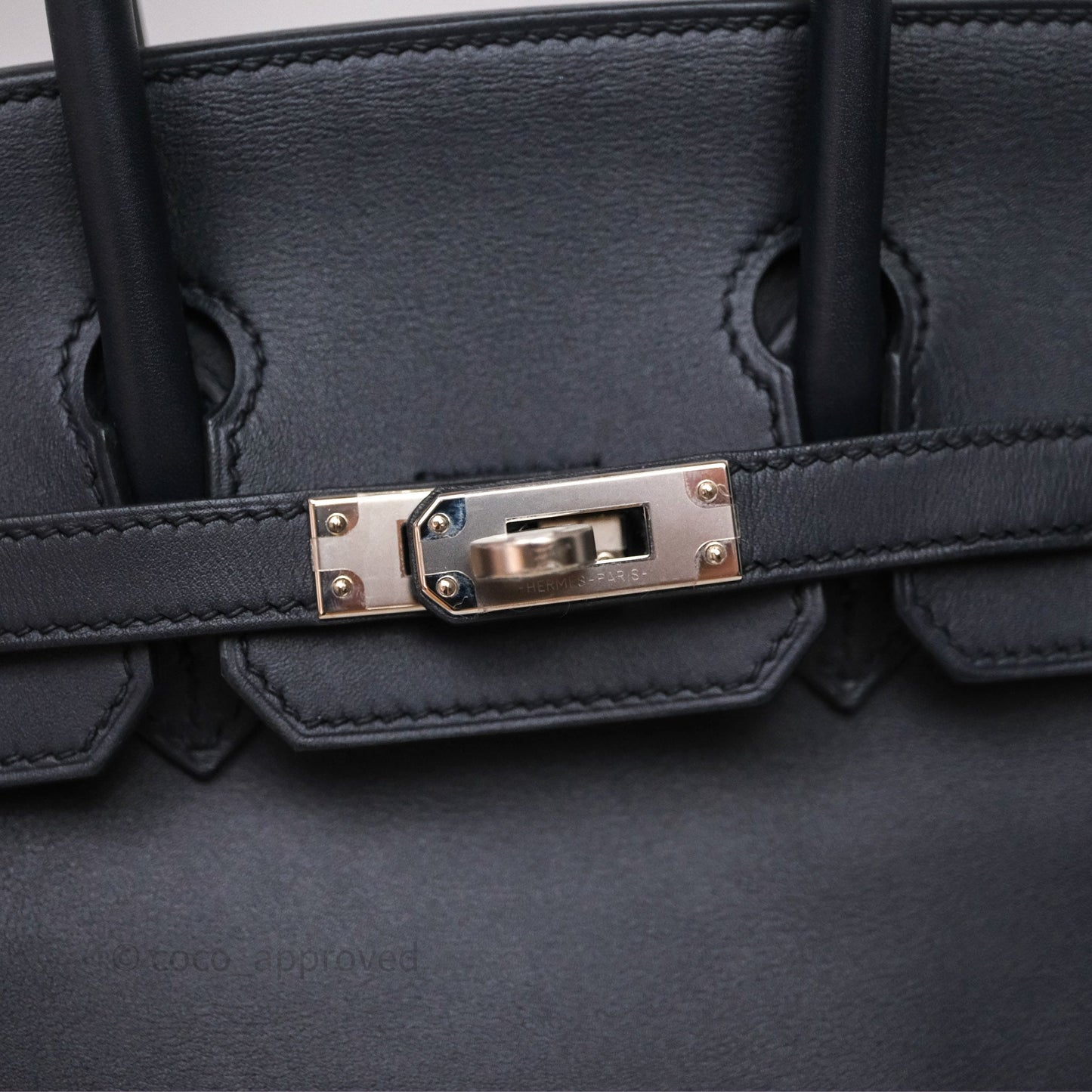 Hermes Birkin 25 Indigo Blue Swift Palladium Hardware