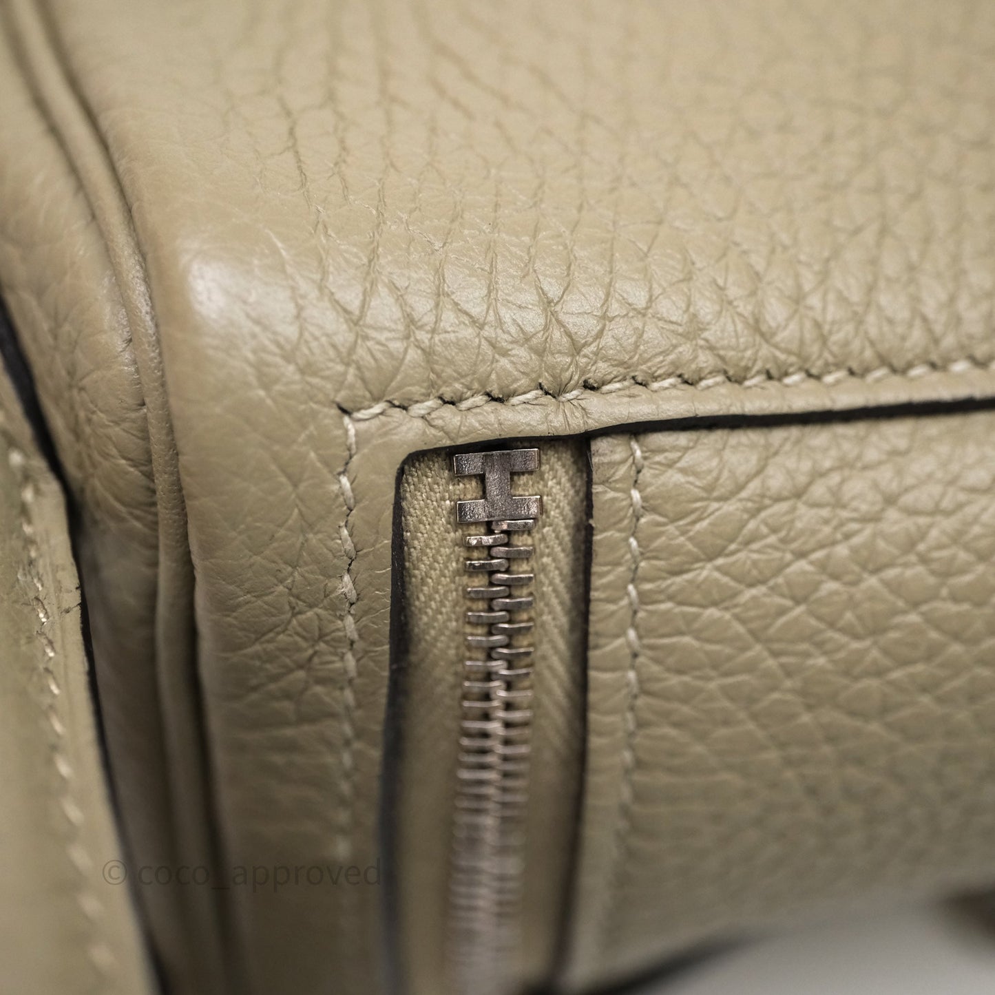 Hermès Mini Lindy 20 Sauge Q1 Clemence Palladium Hardware
