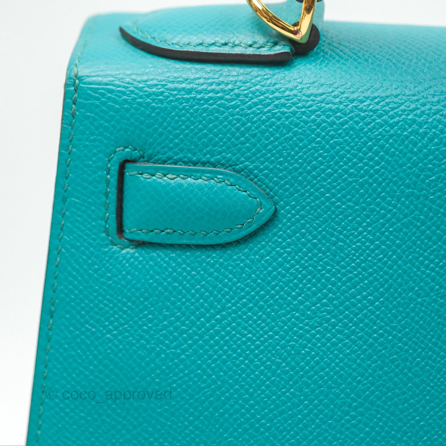 Hermès Sellier Kelly 28 Bleu Paon Epsom Gold Hardware